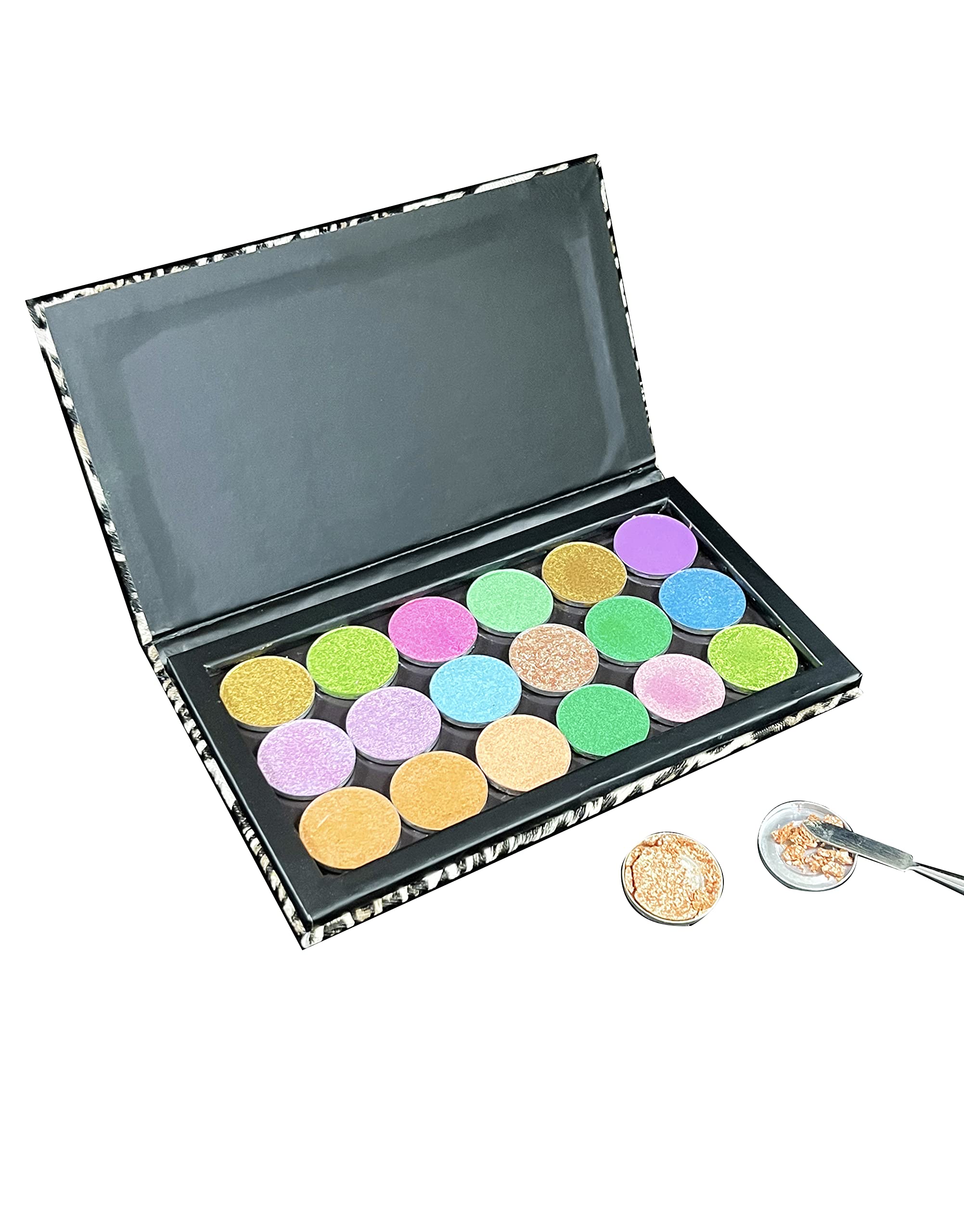 Szdym Mermaid Empty Magnetic Palette, Fish Scale Empty Magnetic Palette For Highlighters Eyeshadows Lipstick Blush Powder Rectan