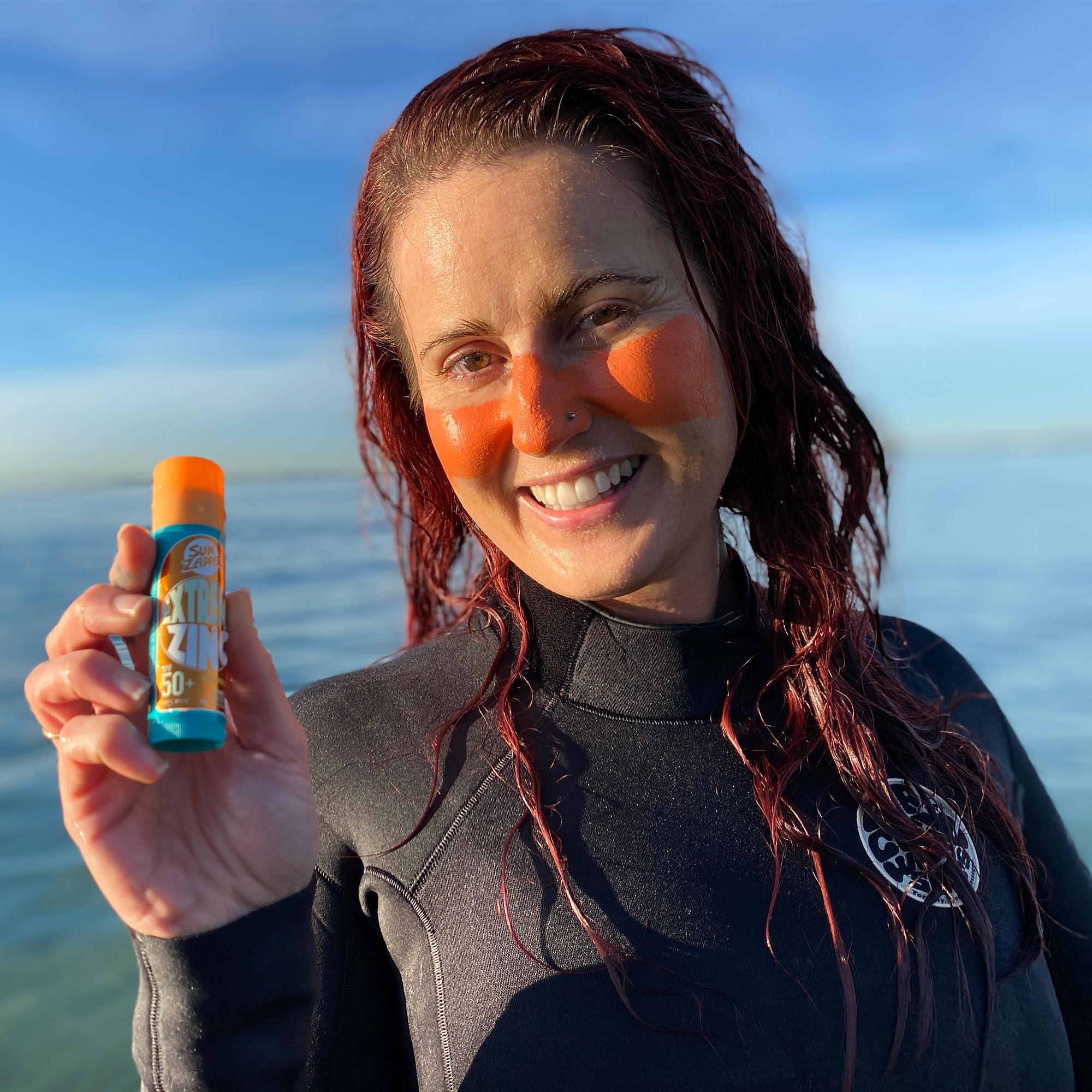 Sun Zapper (Orange) Extreme Zinc Stick - Orange Mineral Sunscreen Stick Spf50+ Uva/Uvb+ Unbeatable Sun Protection Sunblock, Made