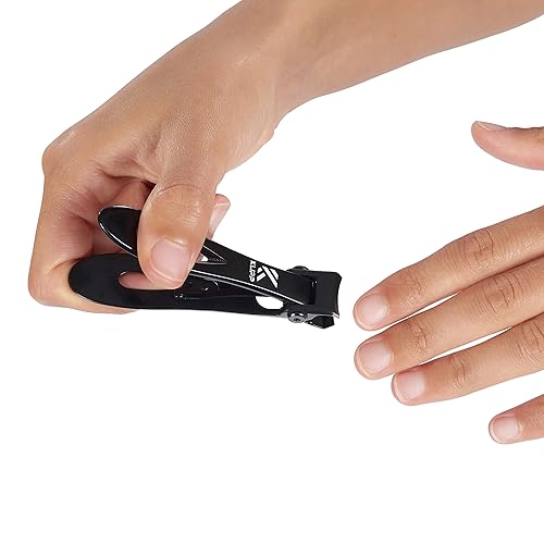 KLIPP Toenail Clippers – 15mm Wide Jaw Stainless Steel Cutter for Thick Nails, Black, Model KLP-JNC, Ideal for Seniors