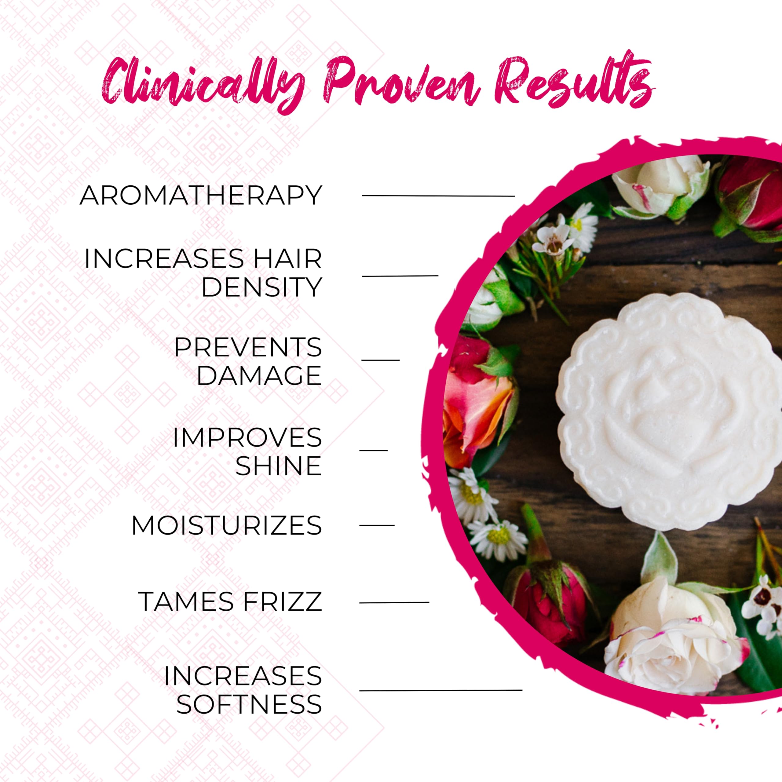 Viori Chamomile Rose Essential Oil Shampoo Bar Made With Rice Water - Handcrafted All Natural Shampoo Bars - Sulfate Free Shampo