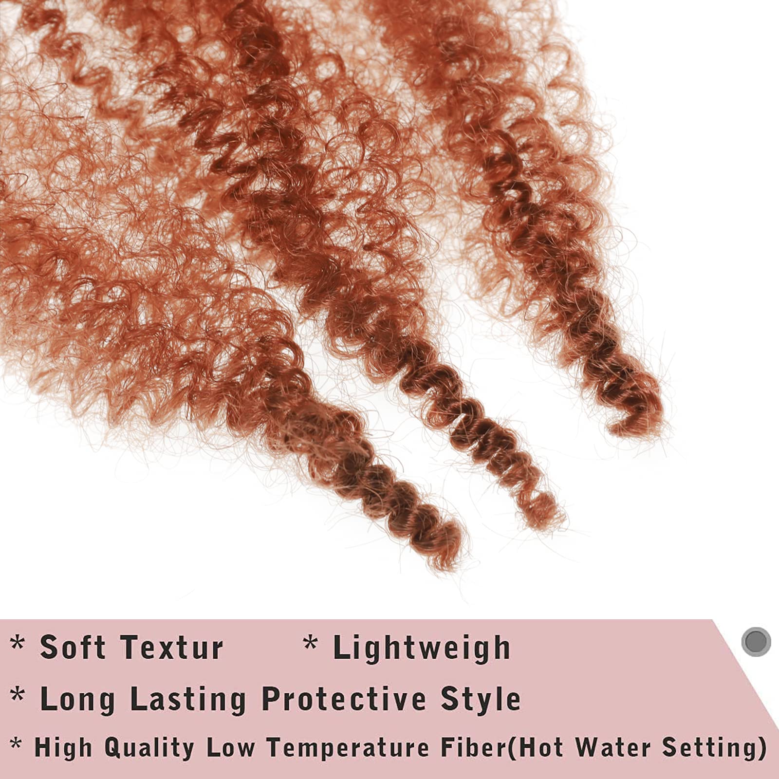 3 Packs Springy Afro Twist Hair 10 Inch 350# Pre-Separated Marley Twist Braiding Hair Soft Synthetic Crochet For Distressed Faux