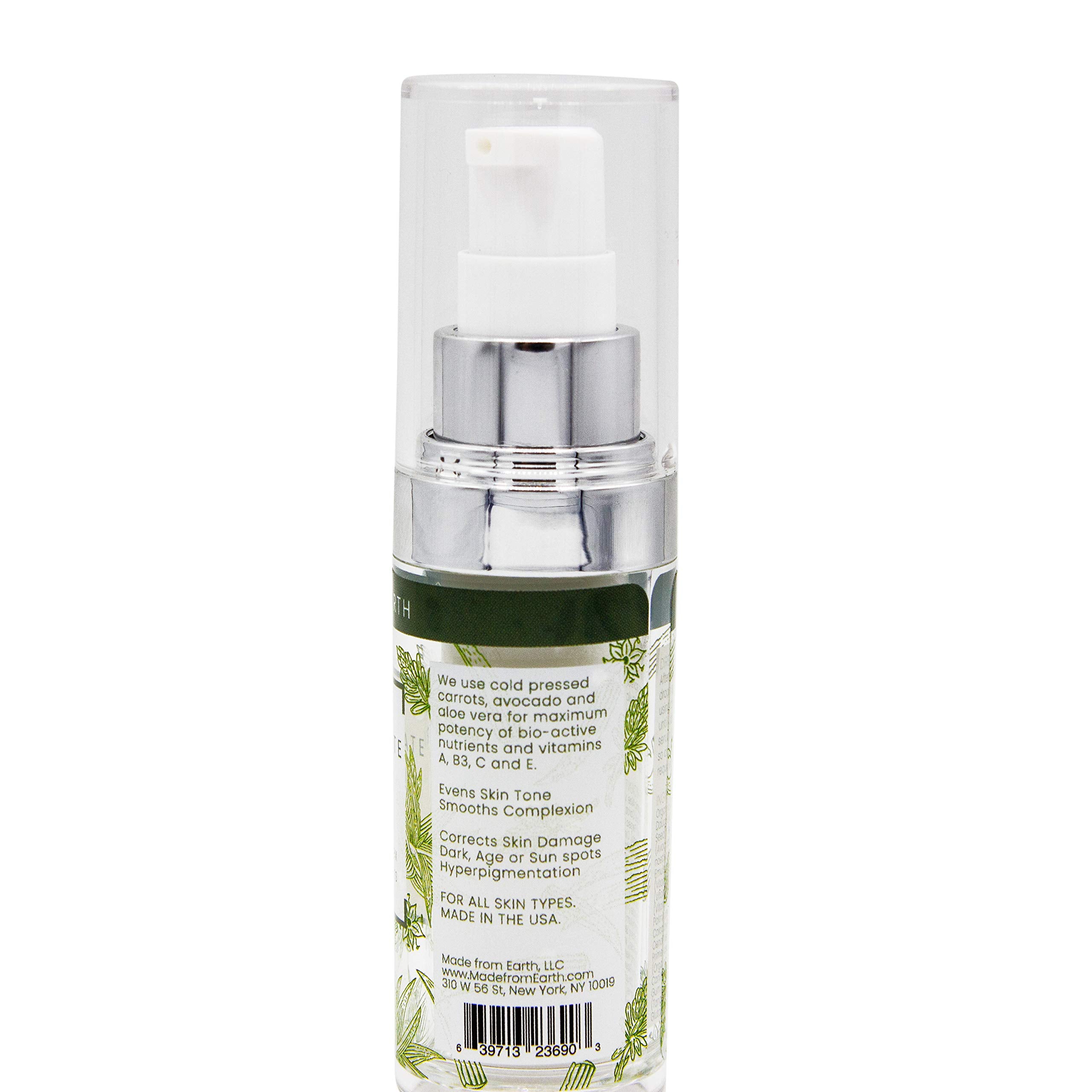 Made from Earth Carrot Serum: Fades Dark Spots, Wrinkles & Evens Skin Tone, 15ml