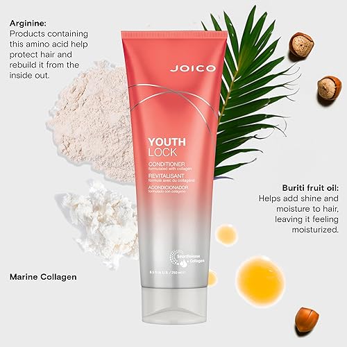 Joico YouthLock conditioner Formulated With collagen  Youthful Body & Bounce  Reduce Breakage & Frizz  Soften & Detangle Hair  B