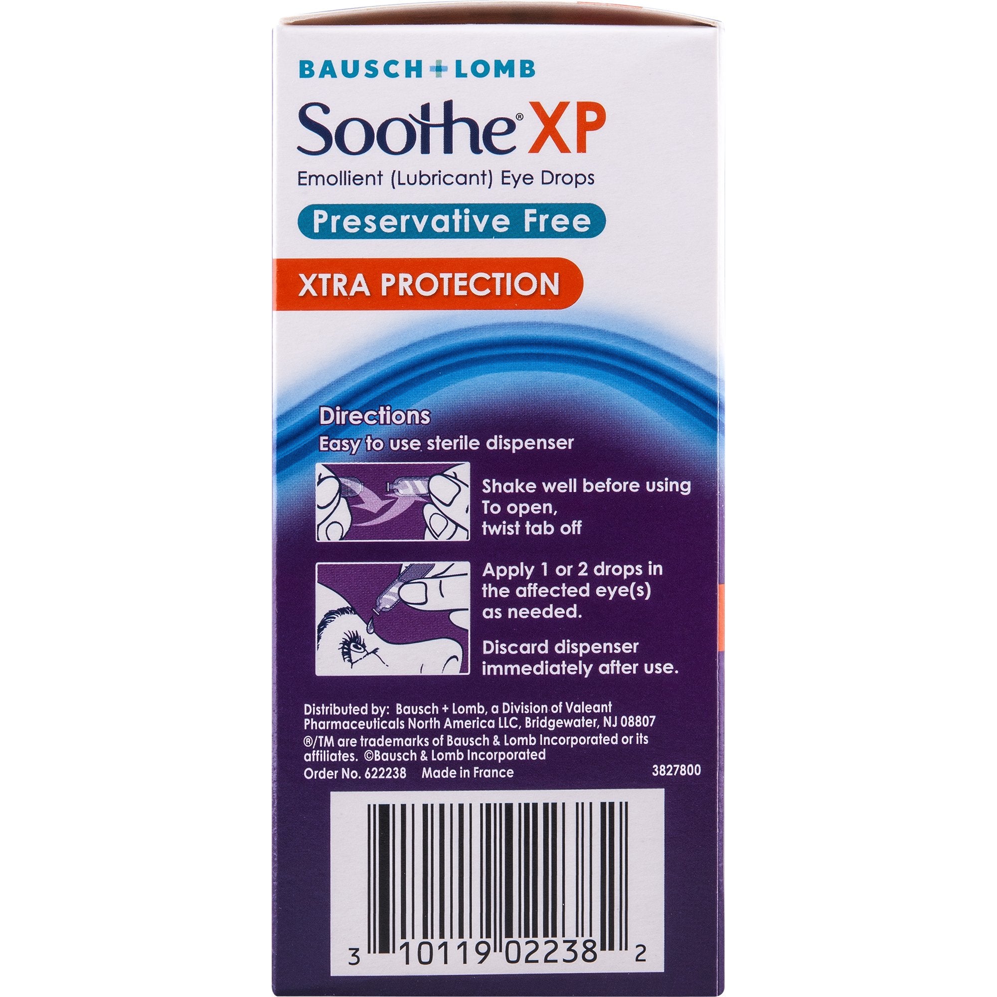 Eye Drops by Bausch  Lomb, Lubricant Relief for Dry Eyes, Soothe XP, Preservative Free, Single Use Dispensers, 03 mL, 30 count