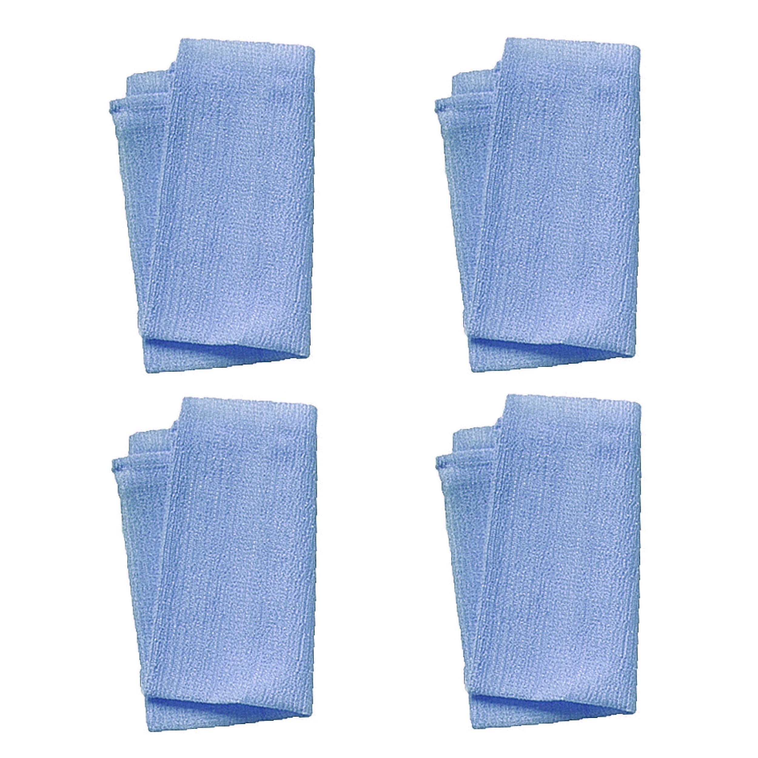 Aquasentials Exfoliating Bath Cloth (4 Pack) (Blue Only)