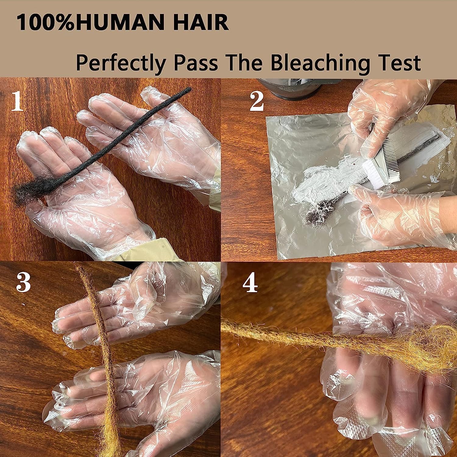 100% Real Human Hair Loc Extensions 8 Inch 100 Strands 0.2Cm Width Full Handmade Permanent Dreadlock Extensions For Women, Men C