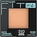 Maybelline Fit Me Matte + Poreless Pressed Face Powder Makeup & Setting Powder, Sun Beige, 1 Count