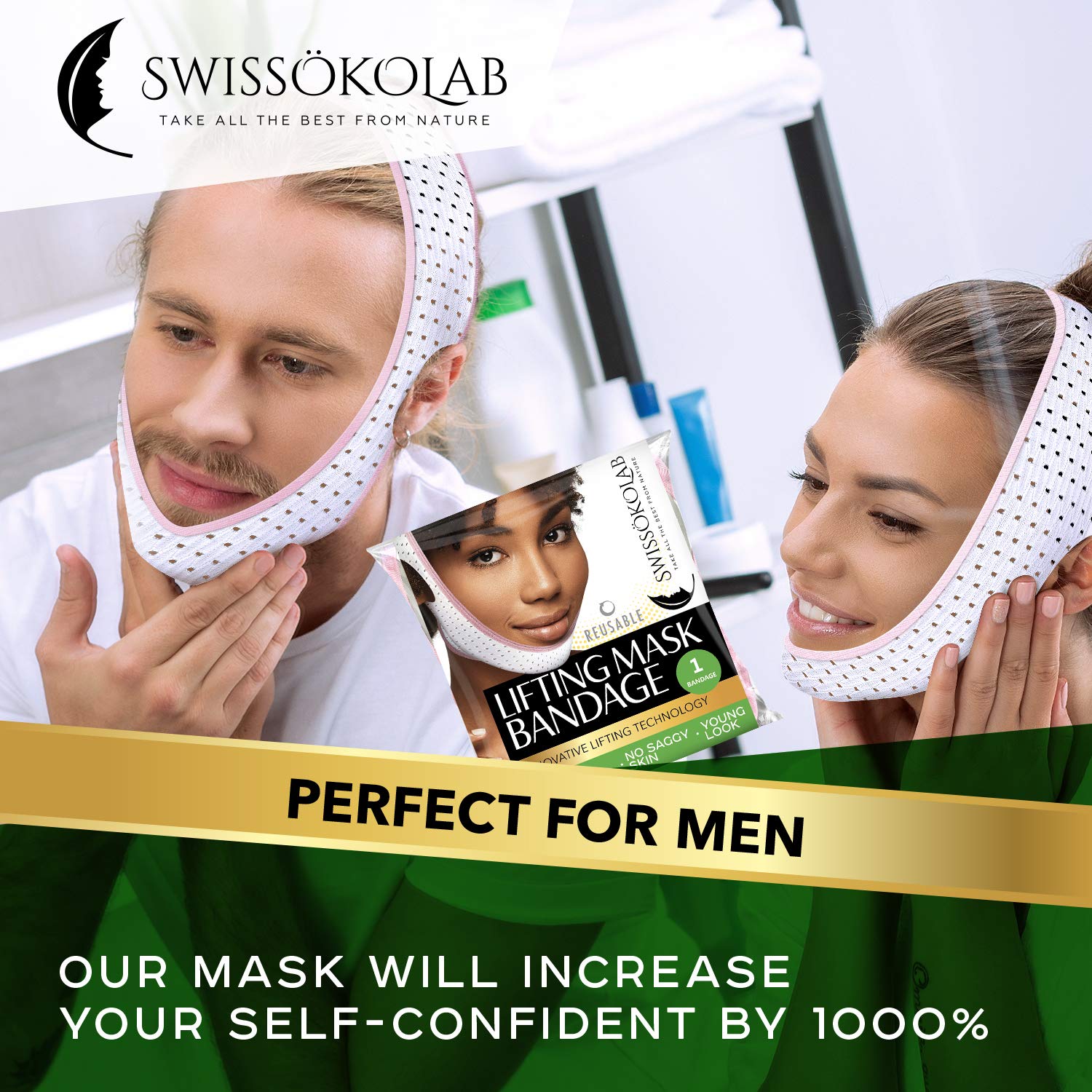 Reusable Face Slimming Strap Double Chin Reducer V Line Mask Chin Up Patch Chin Mask V Up Contour Tightening Firming Face Lift T