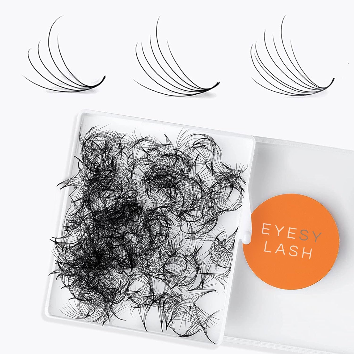 Eyesy Lash 500 Camellia Lash Extensions | 5D 0.07 Size 12-14-16mm Curl D | American Volume Lash Multiple Lengths Eyesy Eyelash E