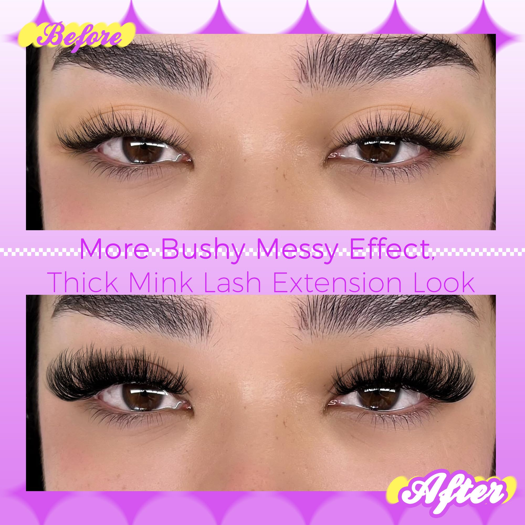 Lash Clusters Thick Mink Eyelash Clusters 280Pcs Volume Cluster Eyelash Extensions 11-18MM Fluffy Lash Extension D Curl Individu