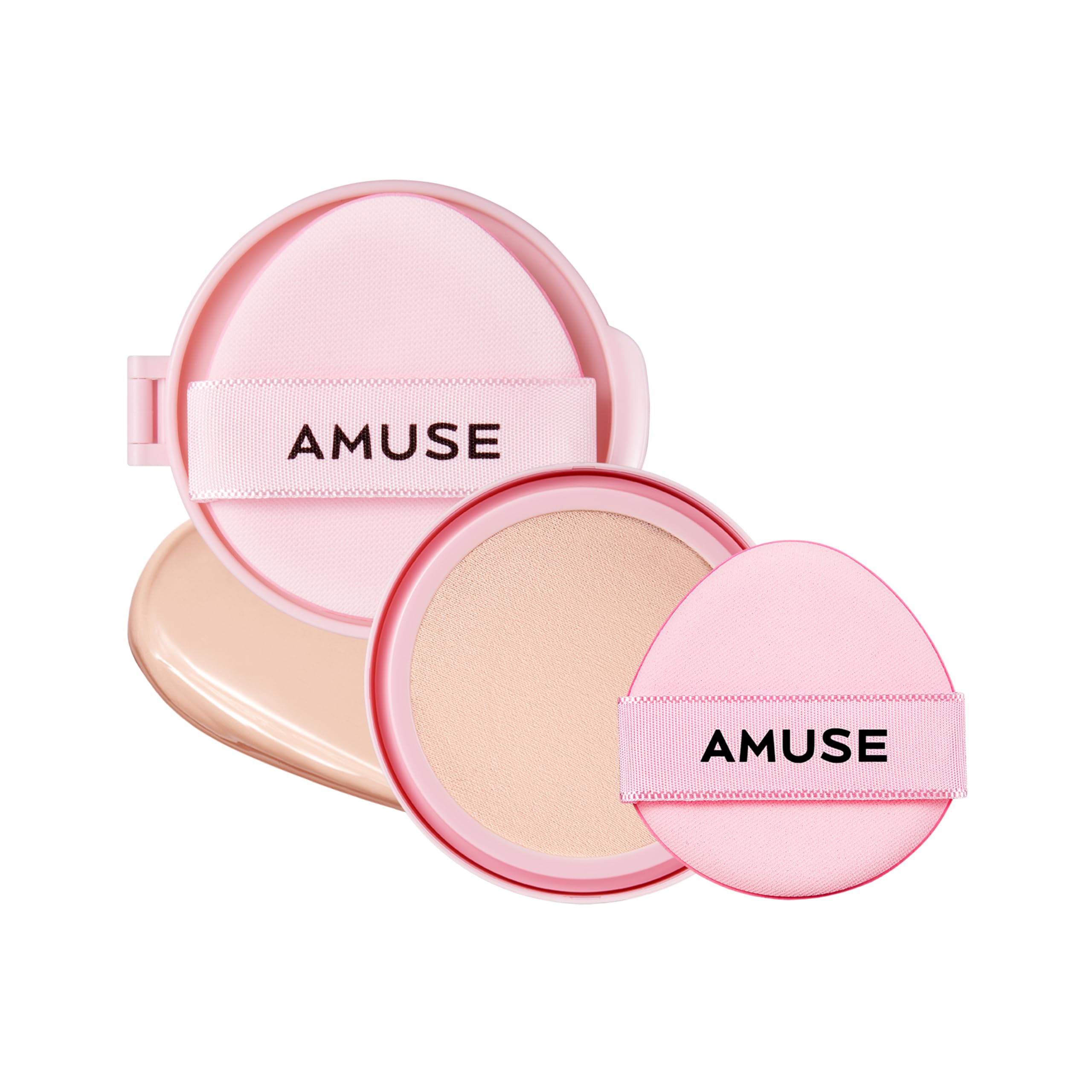 AMUSE SEOUL Dew Power Vegan Cushion Foundation Refill (01 PURE REFILL) - Semi Glow, Full Coverage, Dewy Finish, Long Lasting, Li