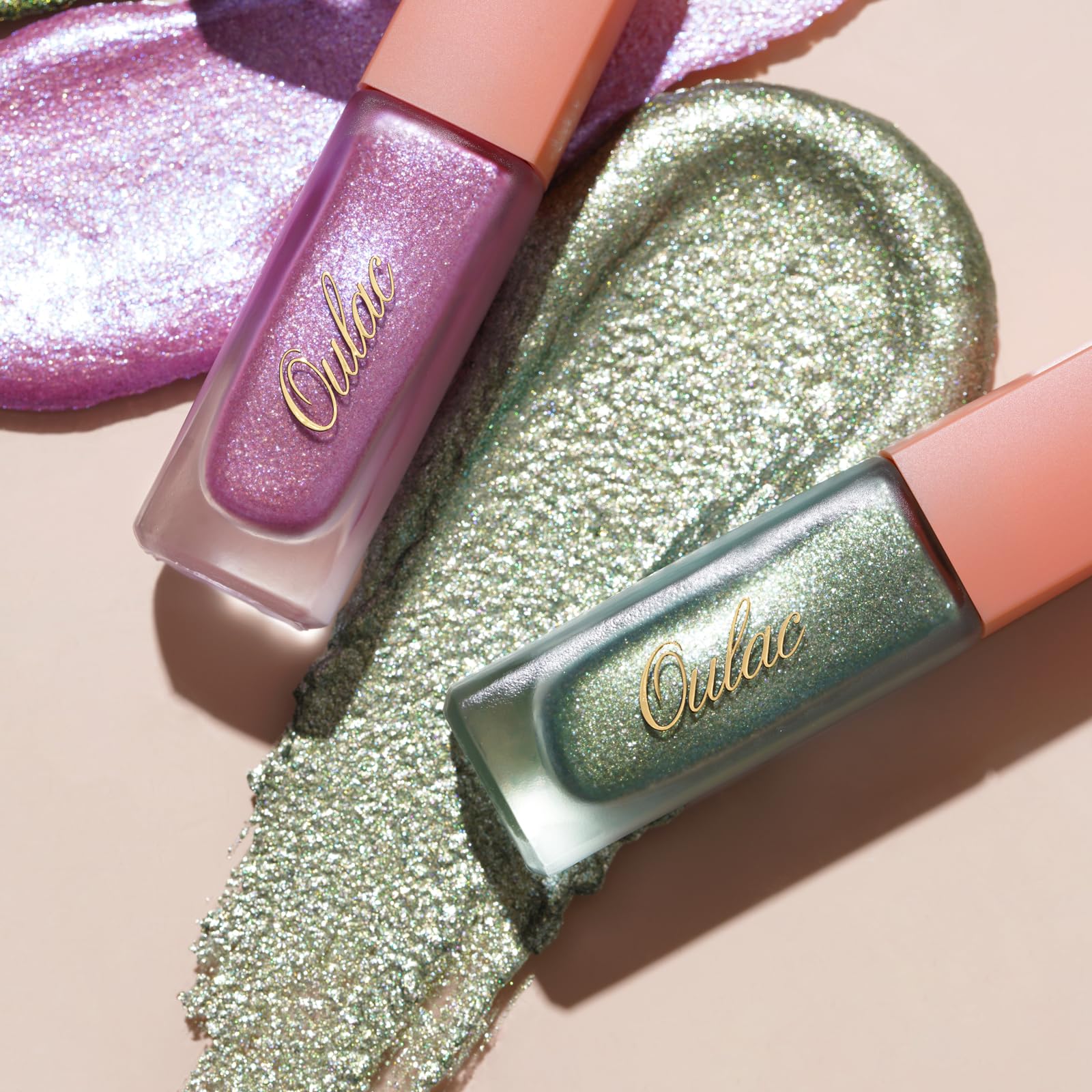 Oulac Liquid Glitter Eyeshadow Liquid Eyeshadow Green Eyeshadow Liquid Eyeliner Sparkle Glitter Eye Make Up| Glitter Finish Smoo