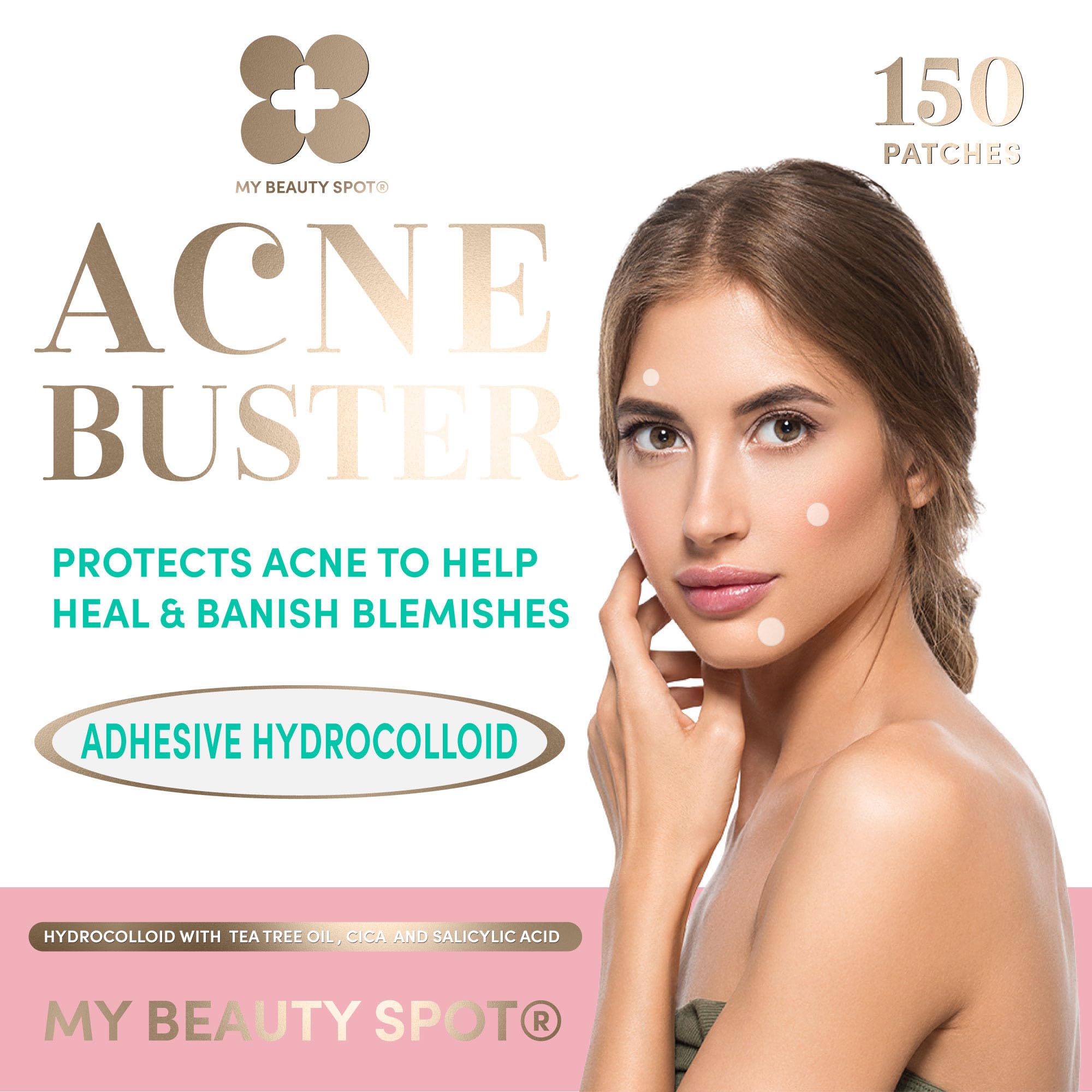 My Beauty Spot 150 Pimple Patches Multi Size Acne Patches For Face 150 Pcs With Salicylic Acid, Vitamin A And Aloe Vera - Pimple