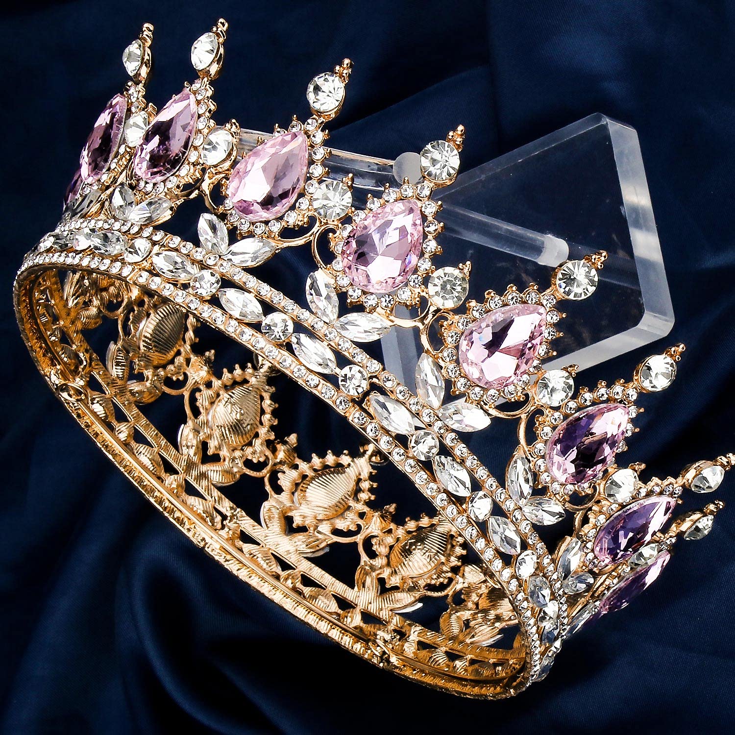 Cocide Gold Crown For Women Crystal Wedding Tiara And Crowns For Girls Rhinestones Queen Headband Princess Hair Accessories For