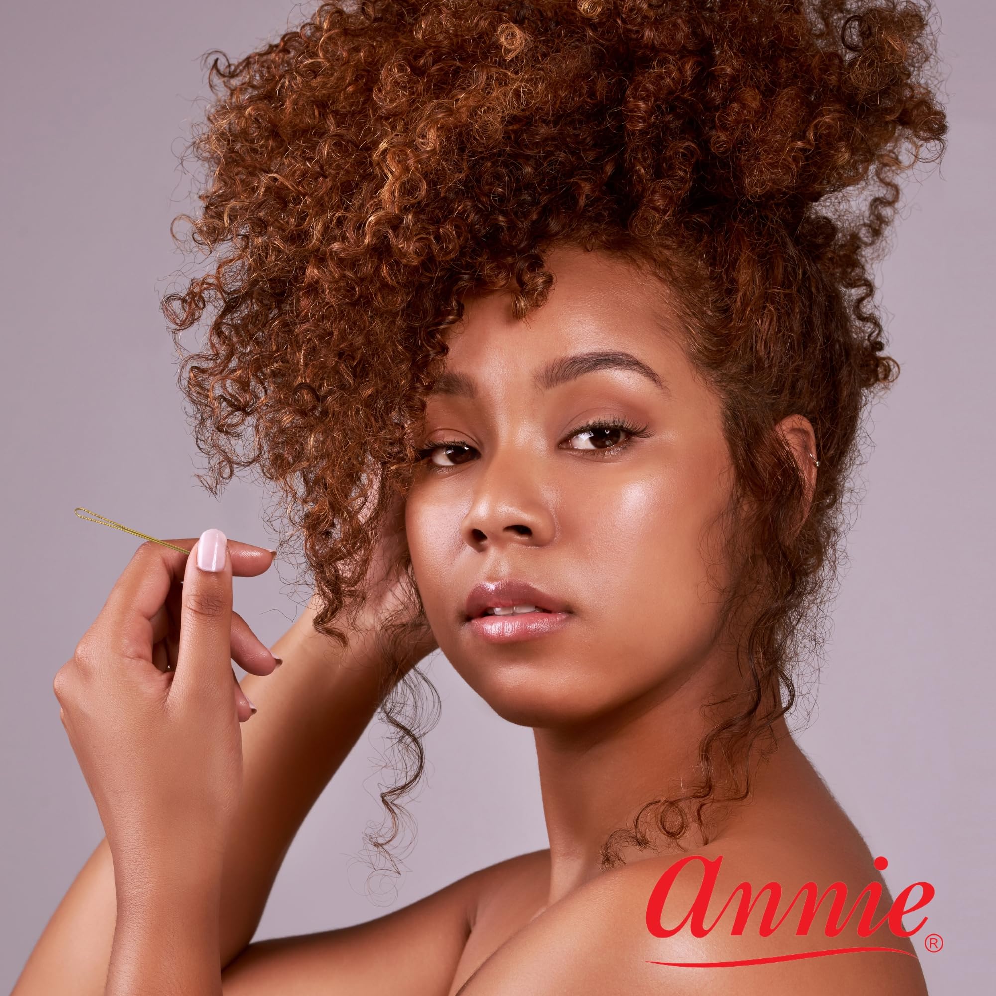 Annie Jumbo Bob Hair Pins - 40 Count Brown Alloy Steel Roller Pins