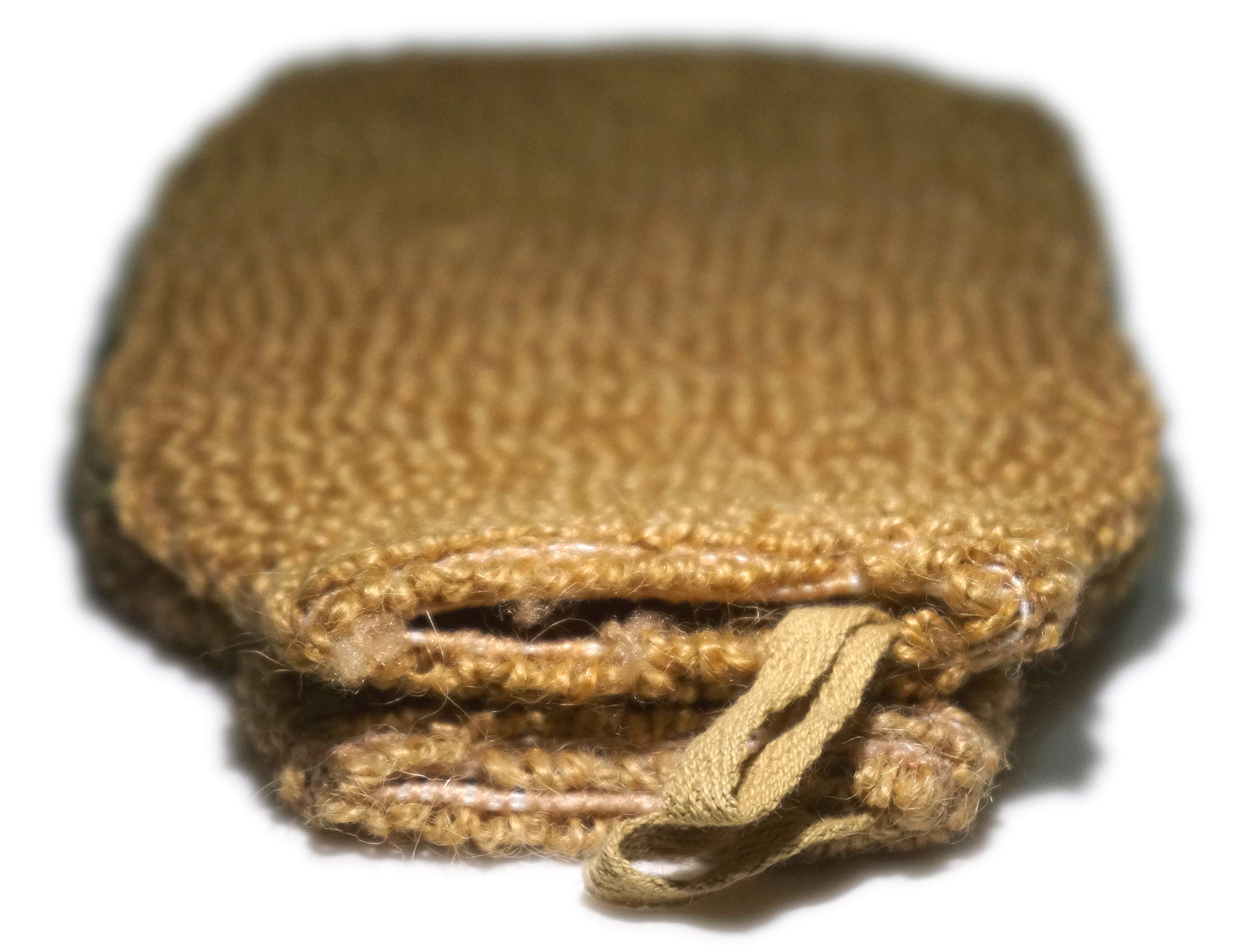 JINS-Hung Natural Vegetable Fiber Exfoliating Loofah Mitt, 2 Pack, 5.1x9.0 inches, Brown - Ideal for Skin Care in Bath