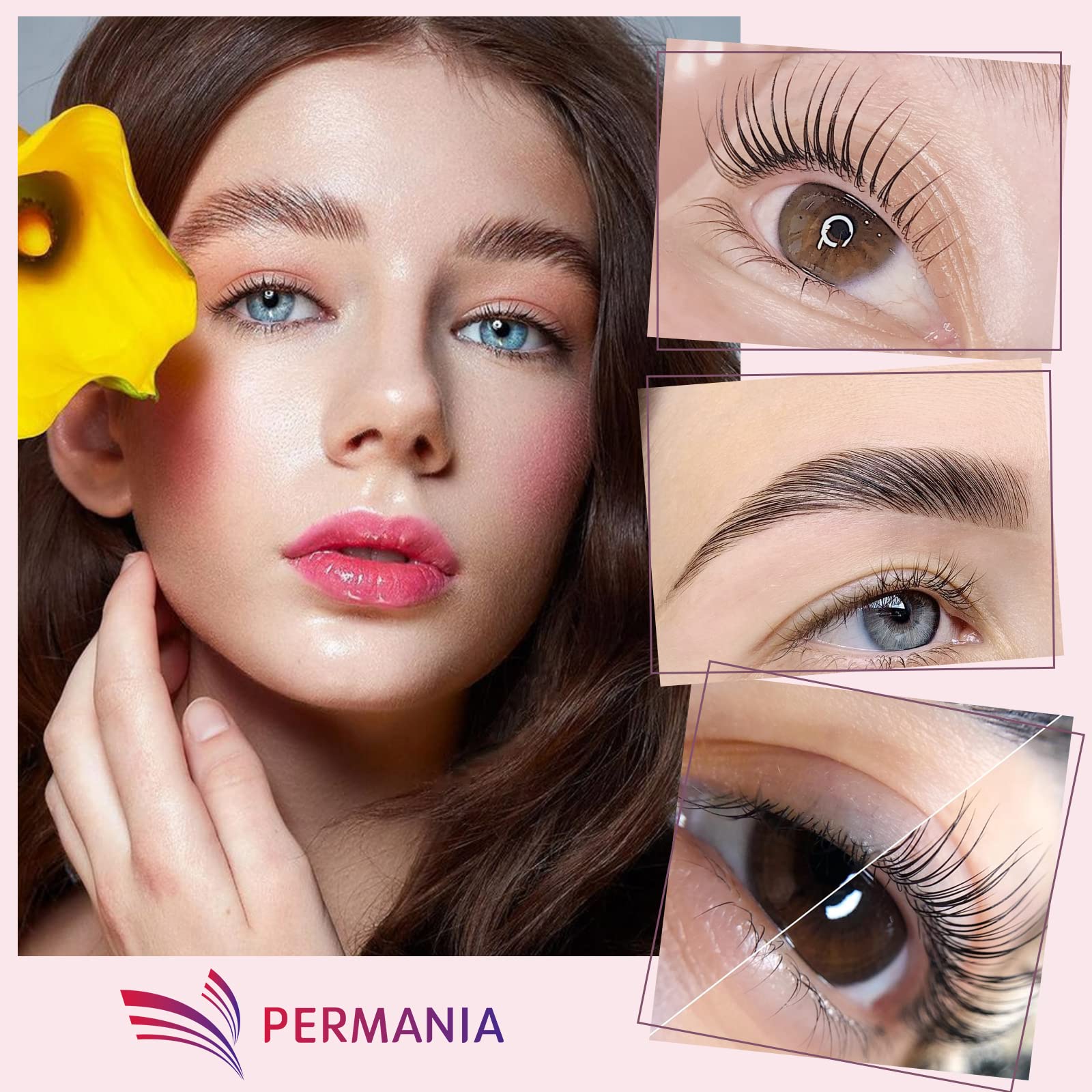 Permania Lash Lift Kit,Separate Steps Products For Salon Or At Home, Steps 10 Sachets Of 0.8G/0.03Oz Each Prep (Step#1)