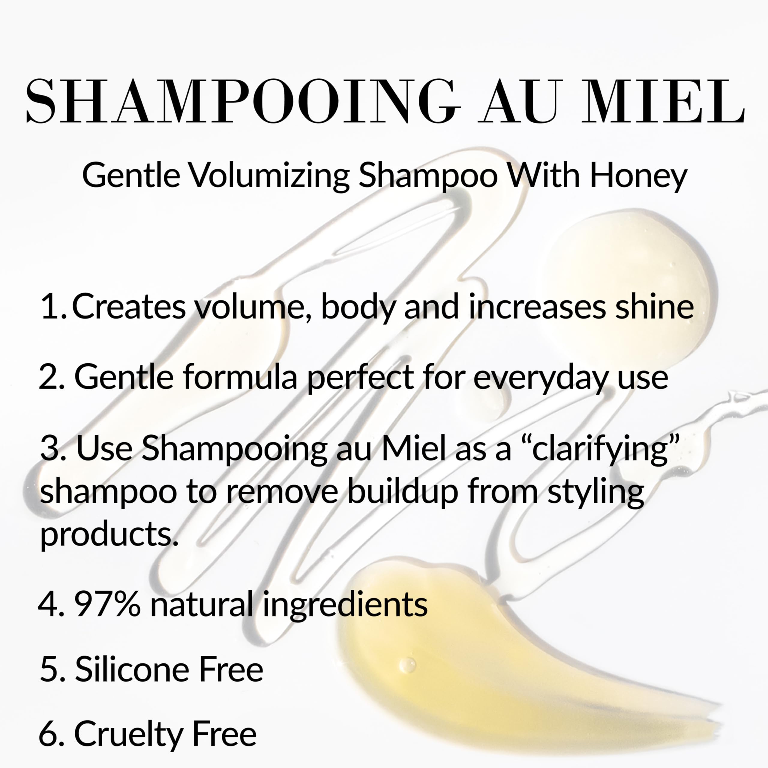 Leonor Greyl Gentle Volumizing Honey Shampoo - Shampooing Au Miel 97% Natural Ingredients, Lavender Honey, French Rose Extracts