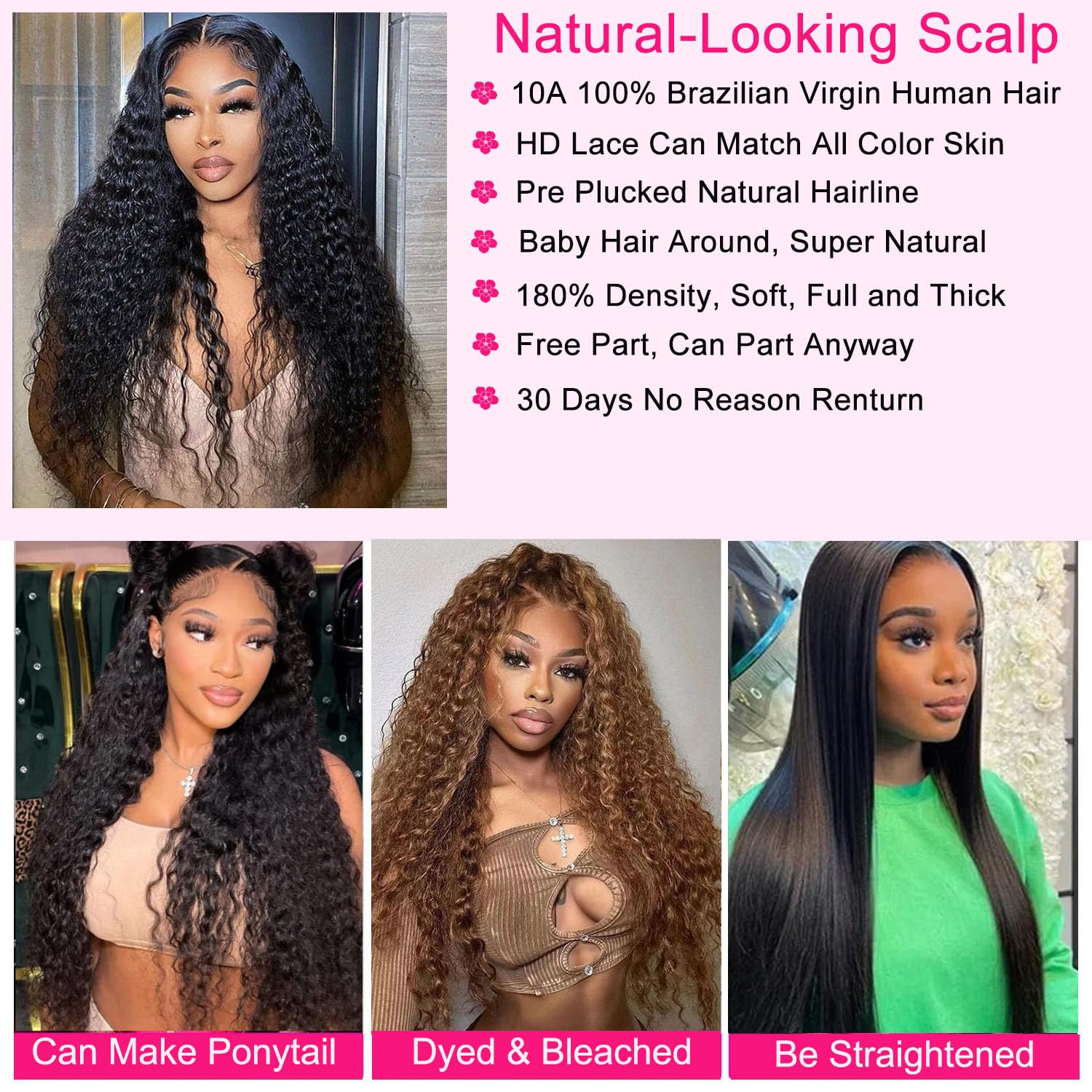 5X5 Hd Lace Closure Wigs Human Hair Deep Wave Lace Front Wigs Human Hair Glueless Wigs Human Hair Pre Plucked Deep Curly Closure