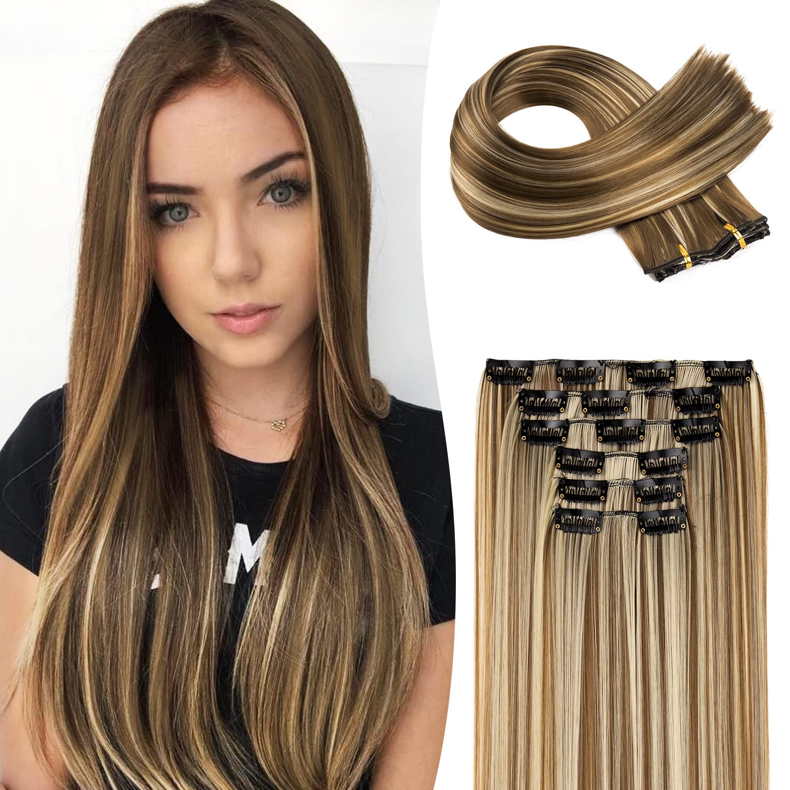 Clip in hair extensions