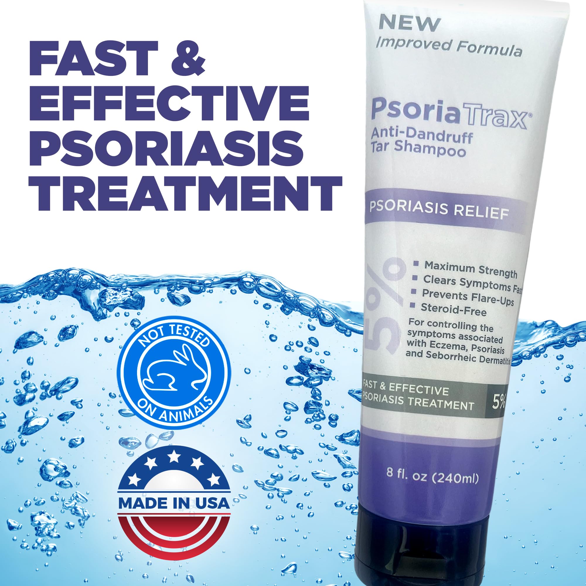 Psoriatrax Medicated Shampoo 8Oz - 5% Coal Tar