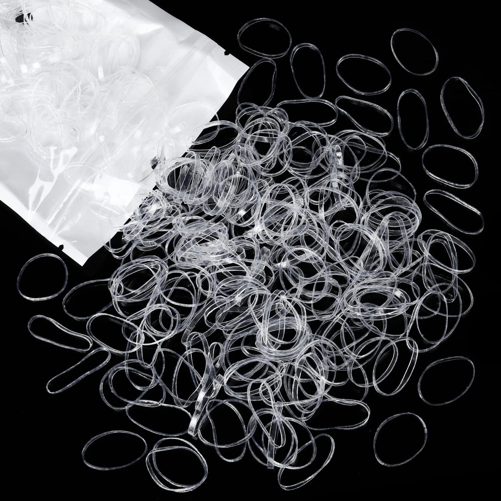 Teenitor Clear Hair Elastics,Clear Rubber Bands For Hair, Clear Hair Ties