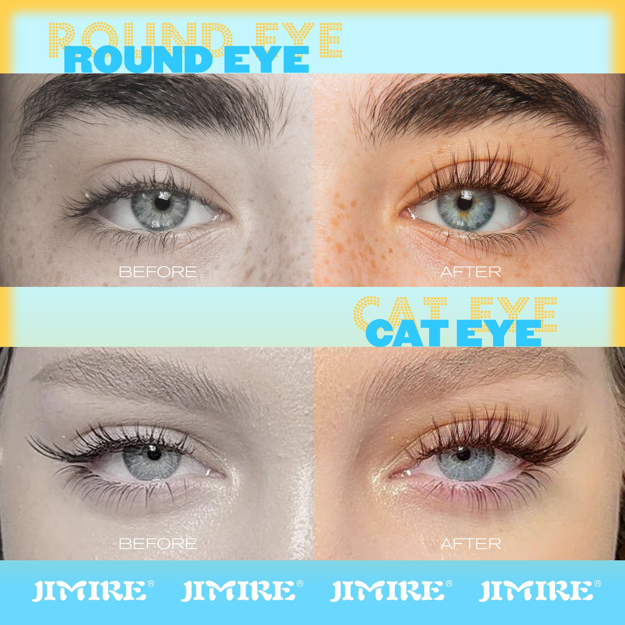 Jimire Manga Lash Clusters Natural Look Anime Japanese Eyelash Clusters 10-16Mm D Curl Cluster Eyelash Extensions Cute Individua