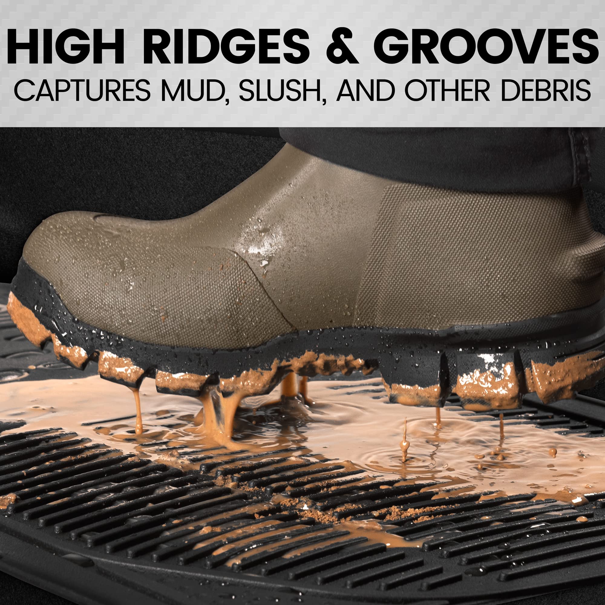 Bdk Contour Liners - Original Heavy Duty Rubber Floor Mats For Car Suv Truck  Van - All Weather Protection (Original)