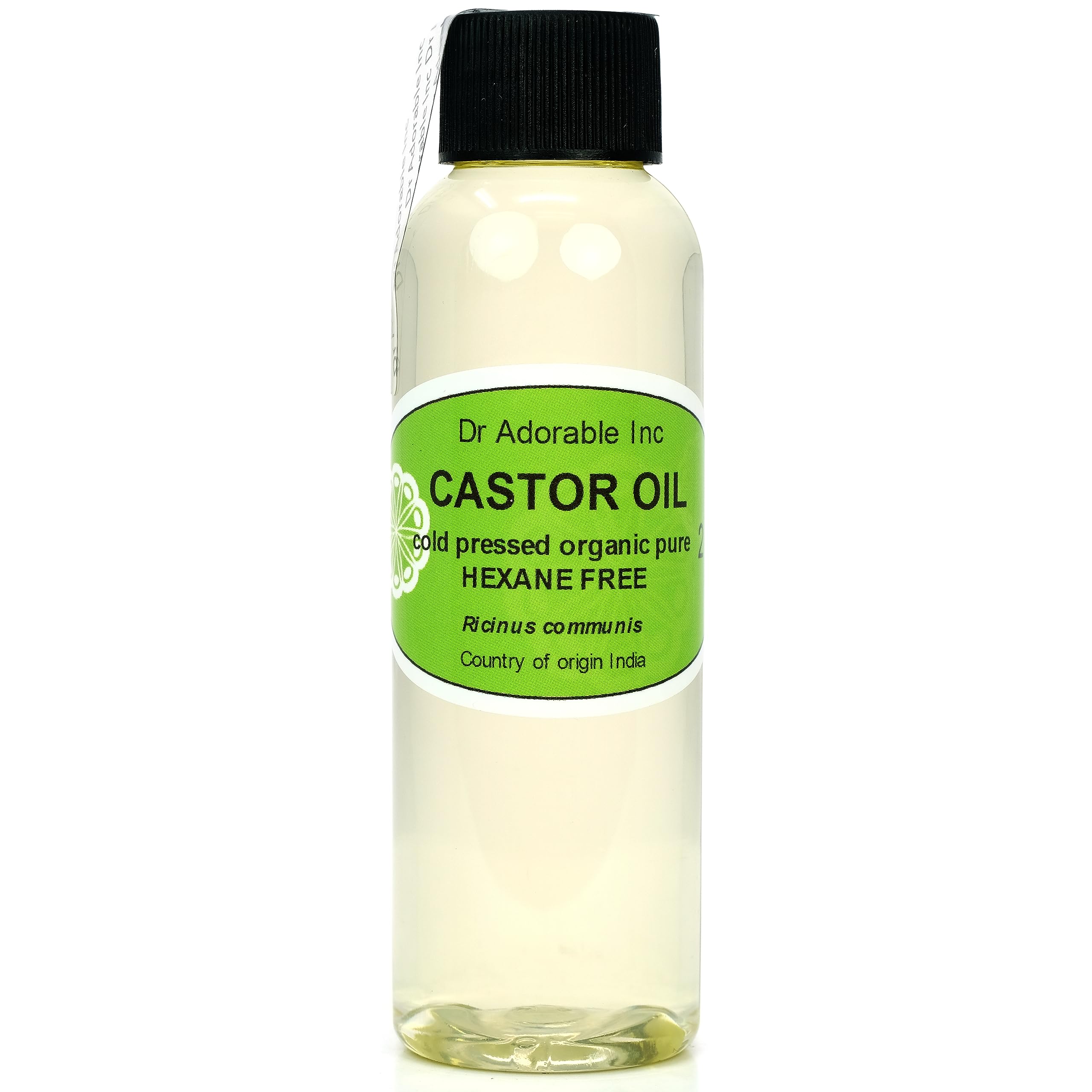Dr Adorable - 2 oz - Premium Castor Oil - 100% Pure Natural Organic Cold Pressed Virgin