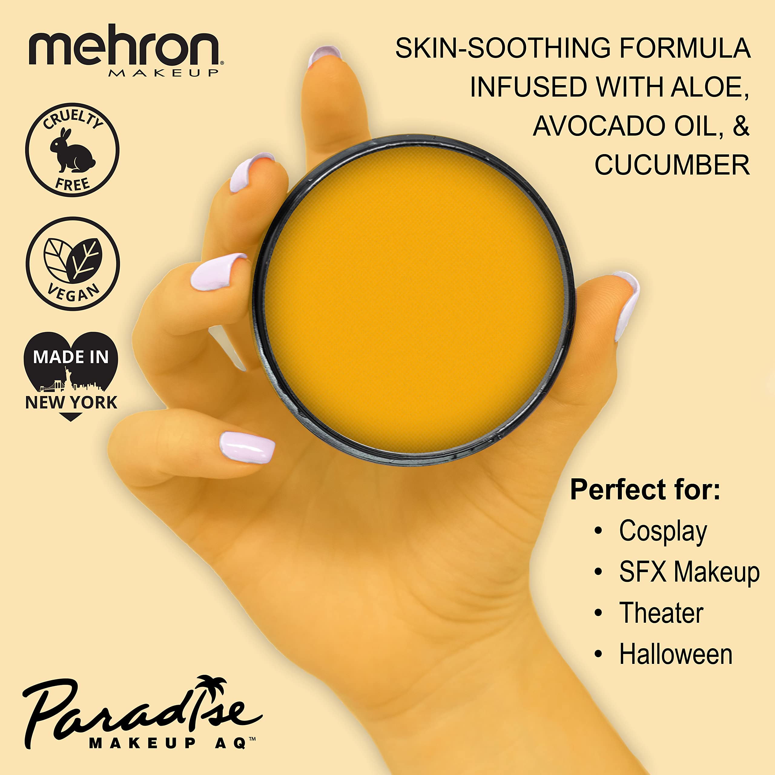 Mehron Paradise Makeup Aq 40G Face & Body Paint (Mango)