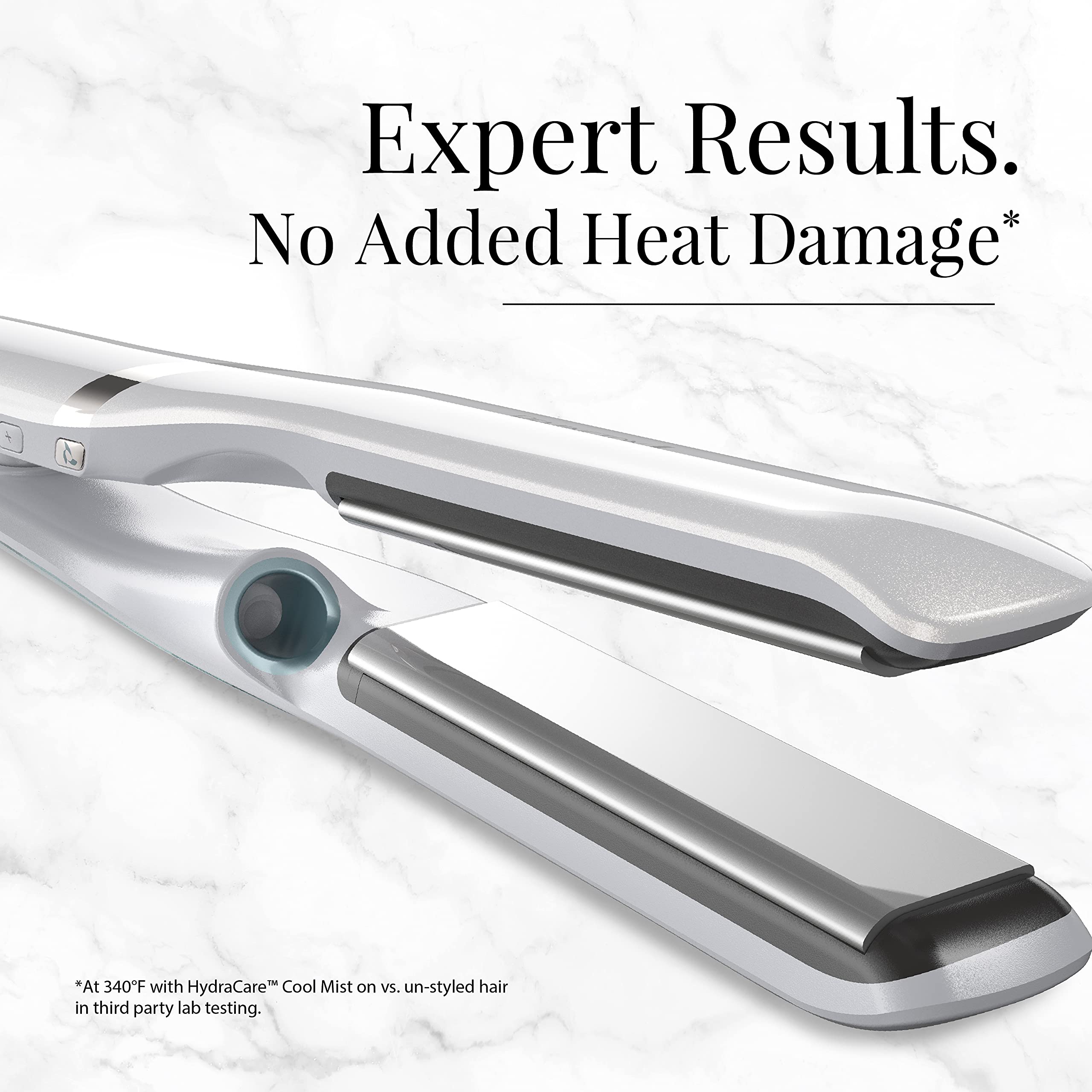 Remington Proluxe Hydracare 1    Flat Iron / Hair Straightener With 1    Floating Plates, 450F High Heat, Pearl White/Gray