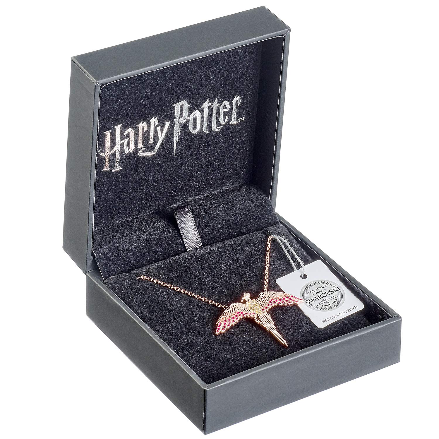 Rose Gold Plated Sterling Silver Fawkes Necklace with Crystals