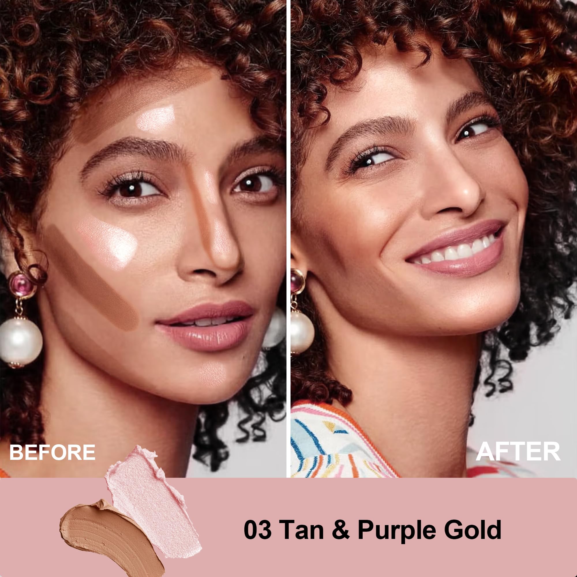 Fv Cream Contour Stick, 2-In-1 Face Shaping Stick For Highlighting & Contouring, Bronzer Stick,Long Lasting & Waterproof,Non-Sti