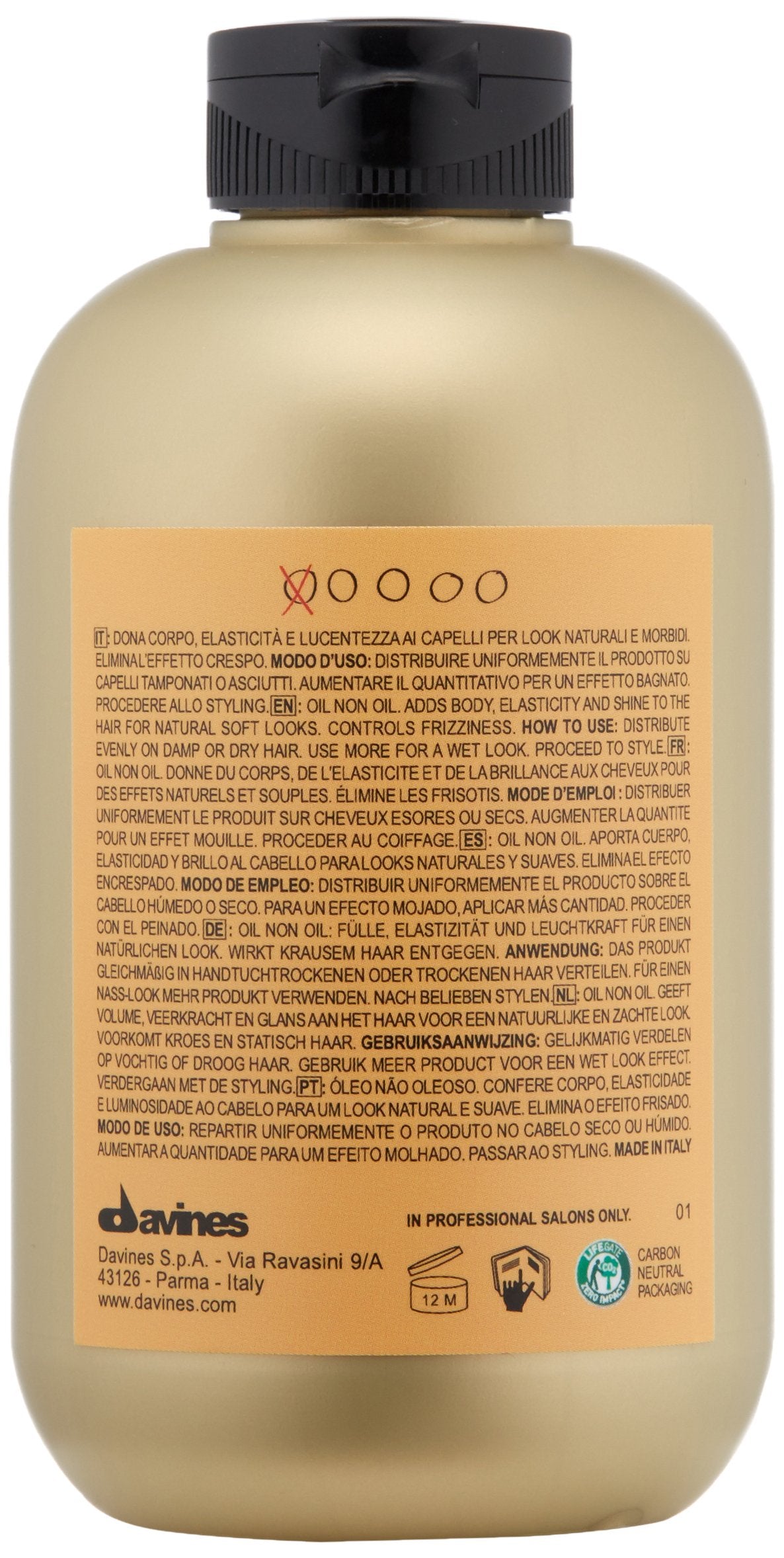 Davines This Is An Oil Non Oil, For Natural Look With Hydrated Texture, Smooth Frizz Without Residue, 8.45 Fl. Oz.