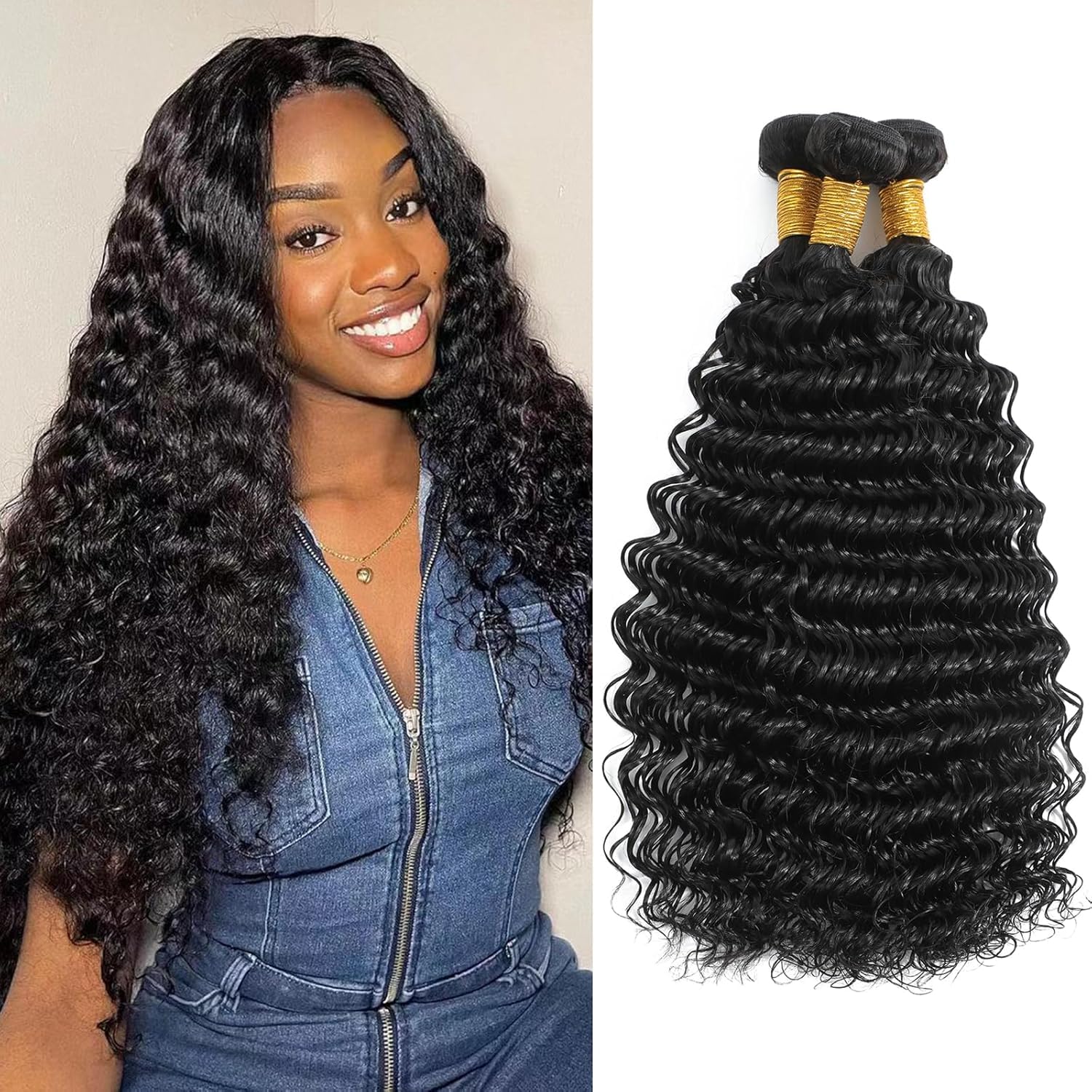 Selina 3 Bundles 12 14 16 Inch Kinky Curly Bundles Human Hair Bundles Unprocessed Remy Hair Extensions Brazilian Virgin Human Ha