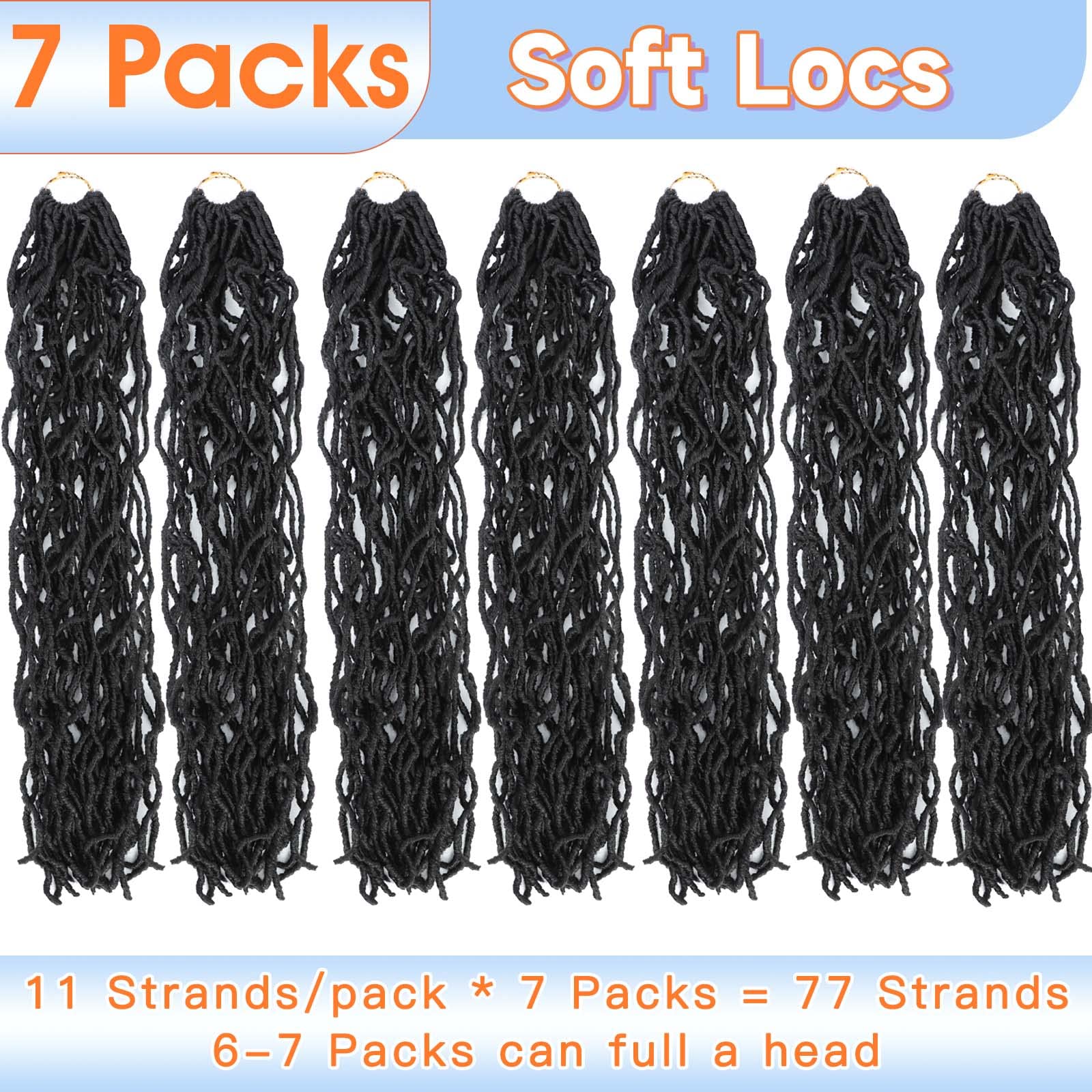 32 Inch Soft Locs Crochet Hair Long Faux Locs 7 Packs Butterfly Faux Locs Crochet Braids Pre Looped Crochet Locs For Black Women