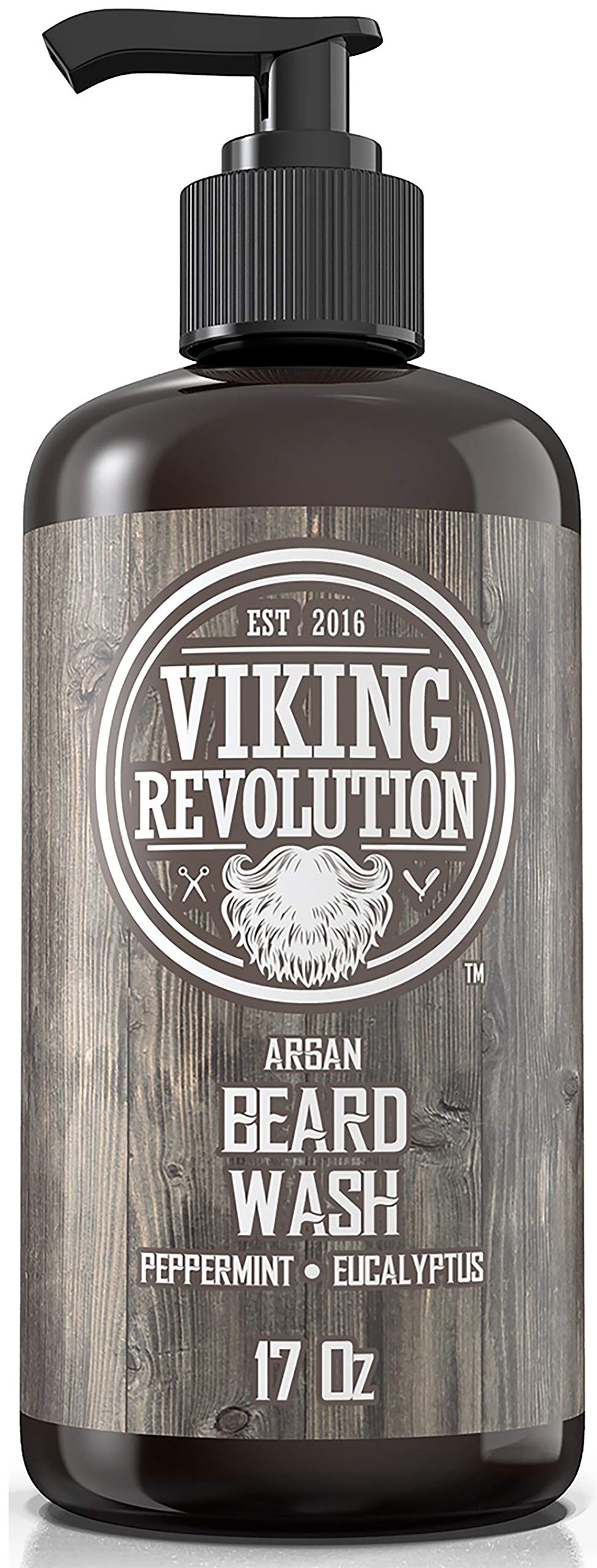 Beard Wash Shampoo W/Argan & Jojoba Oils - Softens & Strengthens - Natural Peppermint And Eucalyptus Scent - Beard Shampoo W/Bea