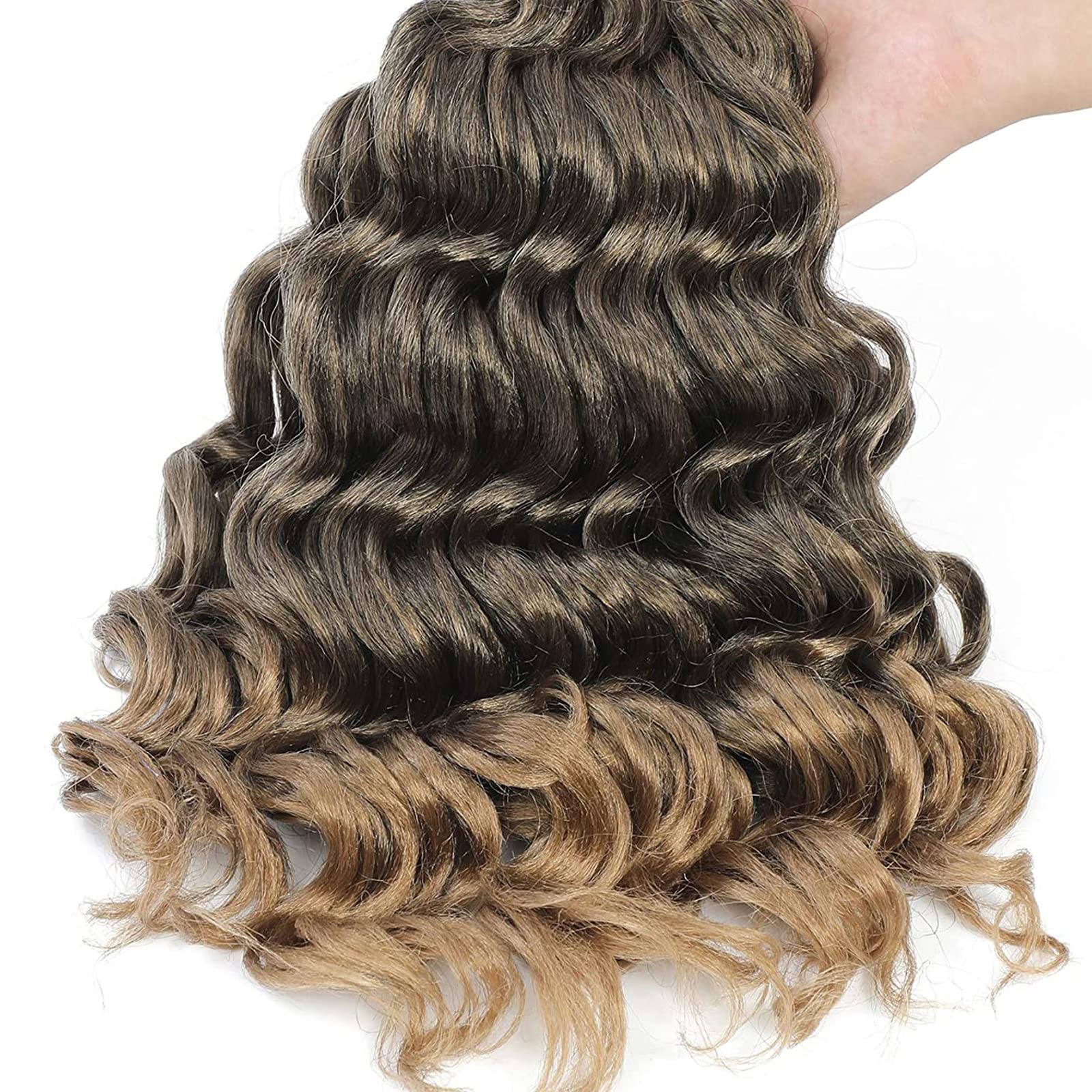 Ocean Wave Crochet Hair Pre Looped 9 Inch Curly Braiding Ocean Wave Hair 7 Packs Deep Wave Short Wavy Ocean Wave Crochet Braids