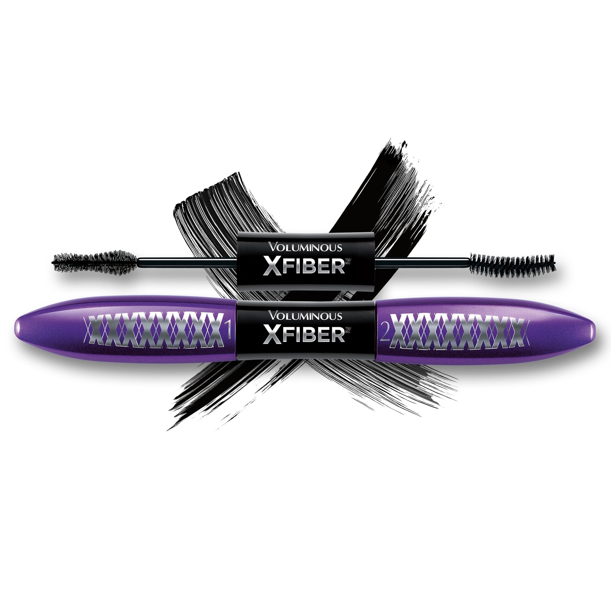 L'Oreal Paris Voluminous X Fiber Washable Mascara, Blackest Black, 1 Tube
