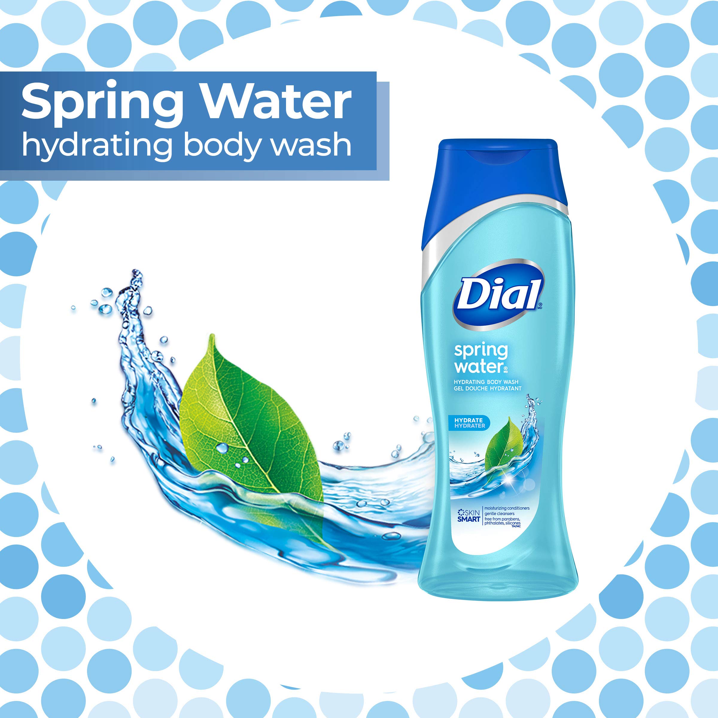 Dial Body Wash, Spring Water, 21 Fluid Ounces