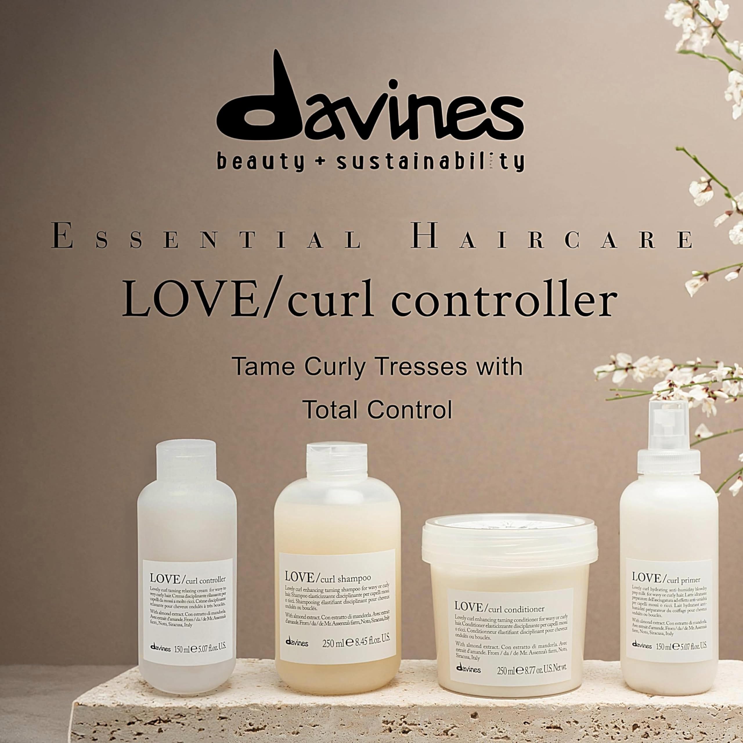 Davines LOVE curl controller, Taming And Relaxing cream For Very curly And Wavy Hair, Anti-Frizz curl Defining Formula, 507 Fl O