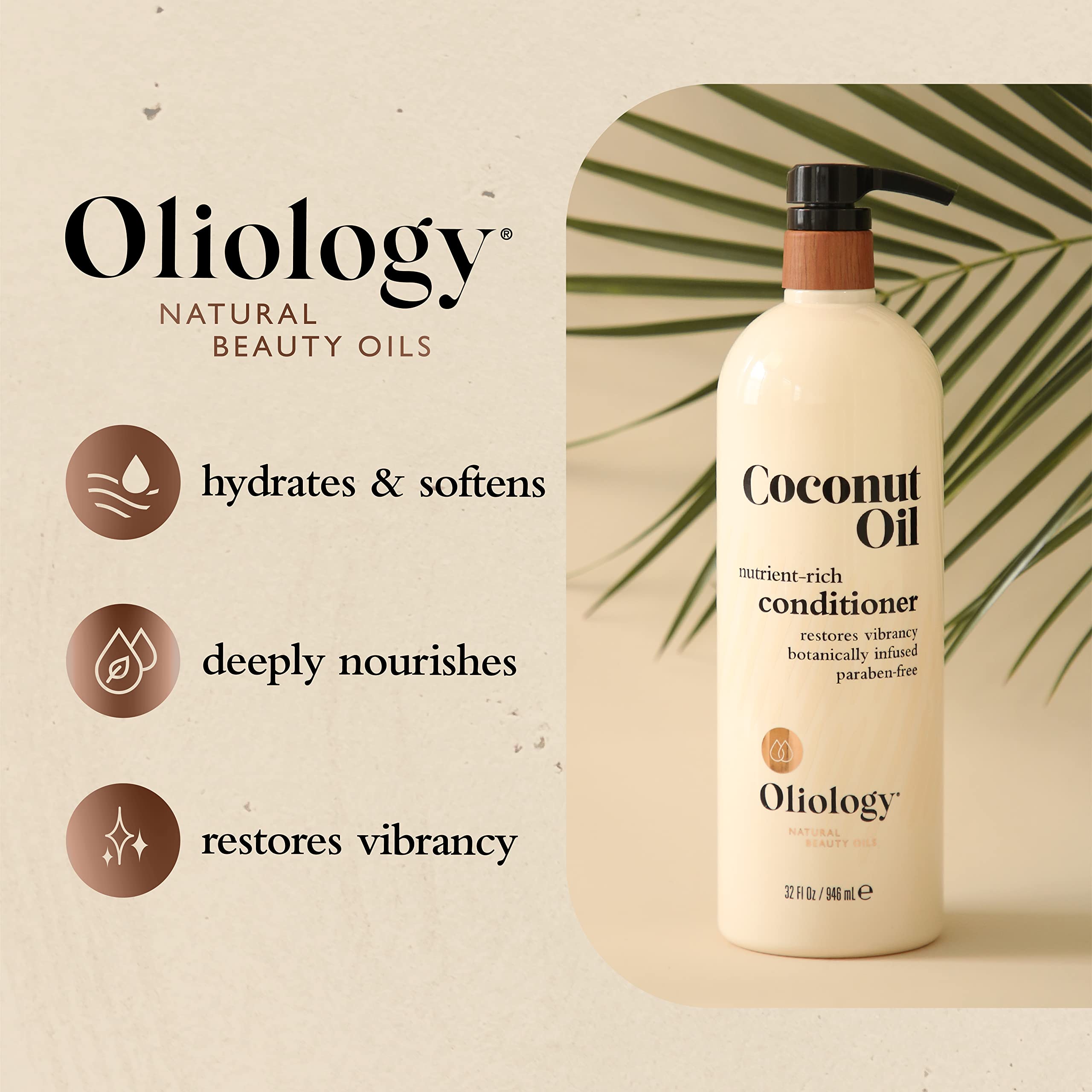 Oliology Nutrient Rich Coconut Oil Conditioner - Restores Vibrancy & Softens Hair | Repairs Damaged Dry Weak Hair | Intensely Hy