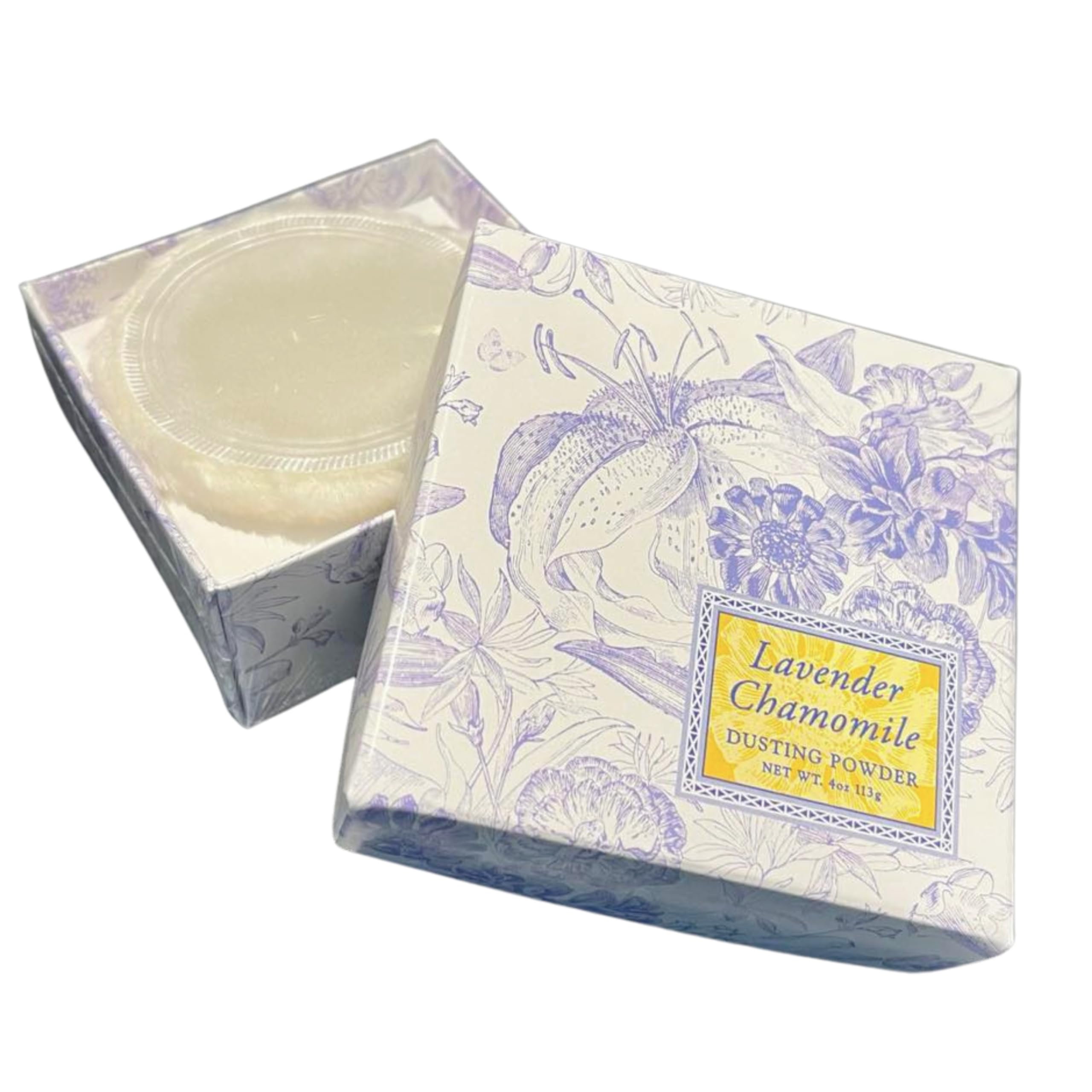Greenwich Bay Trading Company Lavender Chamomile Dusting Powder - 4 Oz, Gentle Talc-Free Body Powder With Soothing Lavender & Ch
