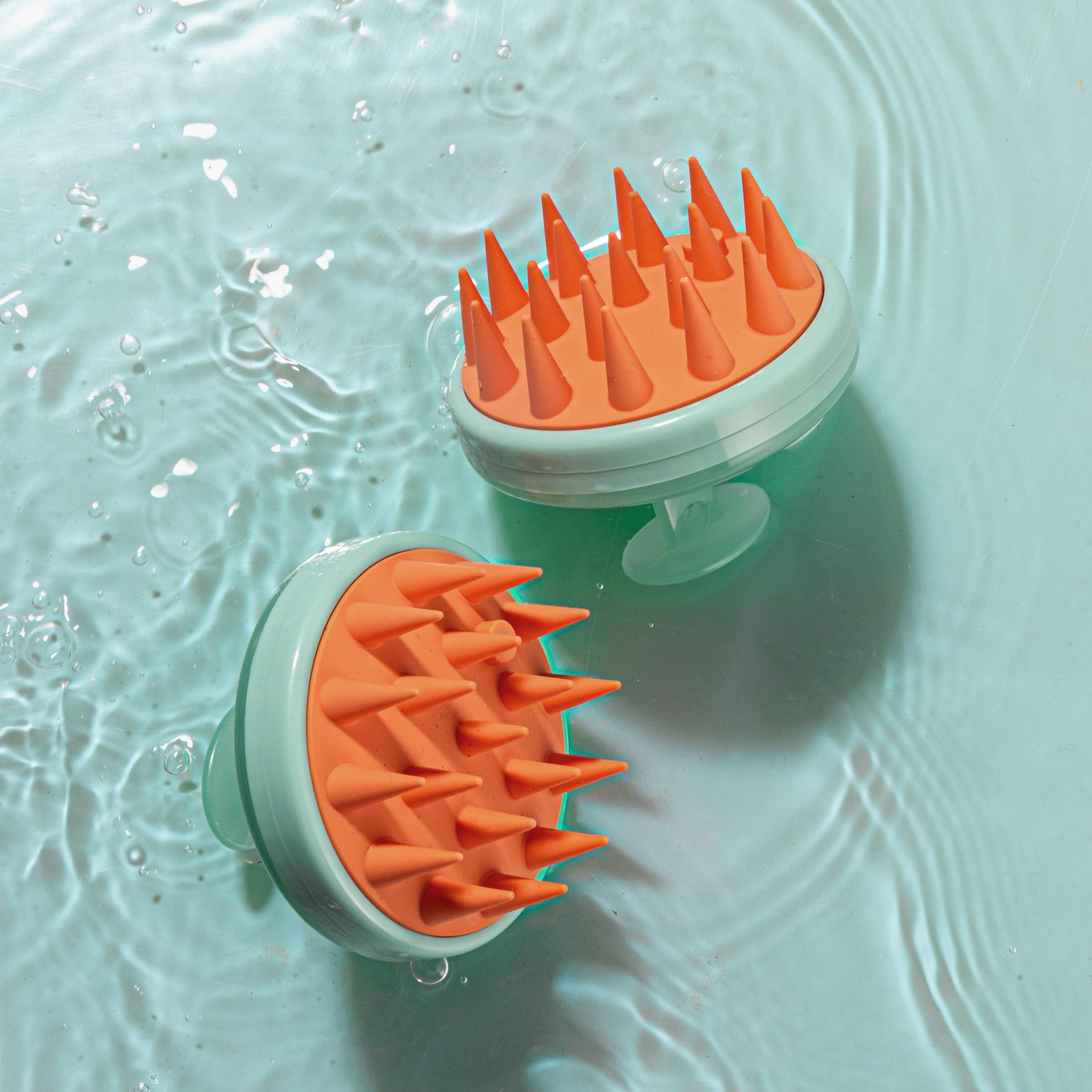 Nature Spell Shampoo Dispensing Scalp Massager | Shampoo Brush, Scalp Scrubber With Soft Silicone Bristles | Scalp Massager Hair