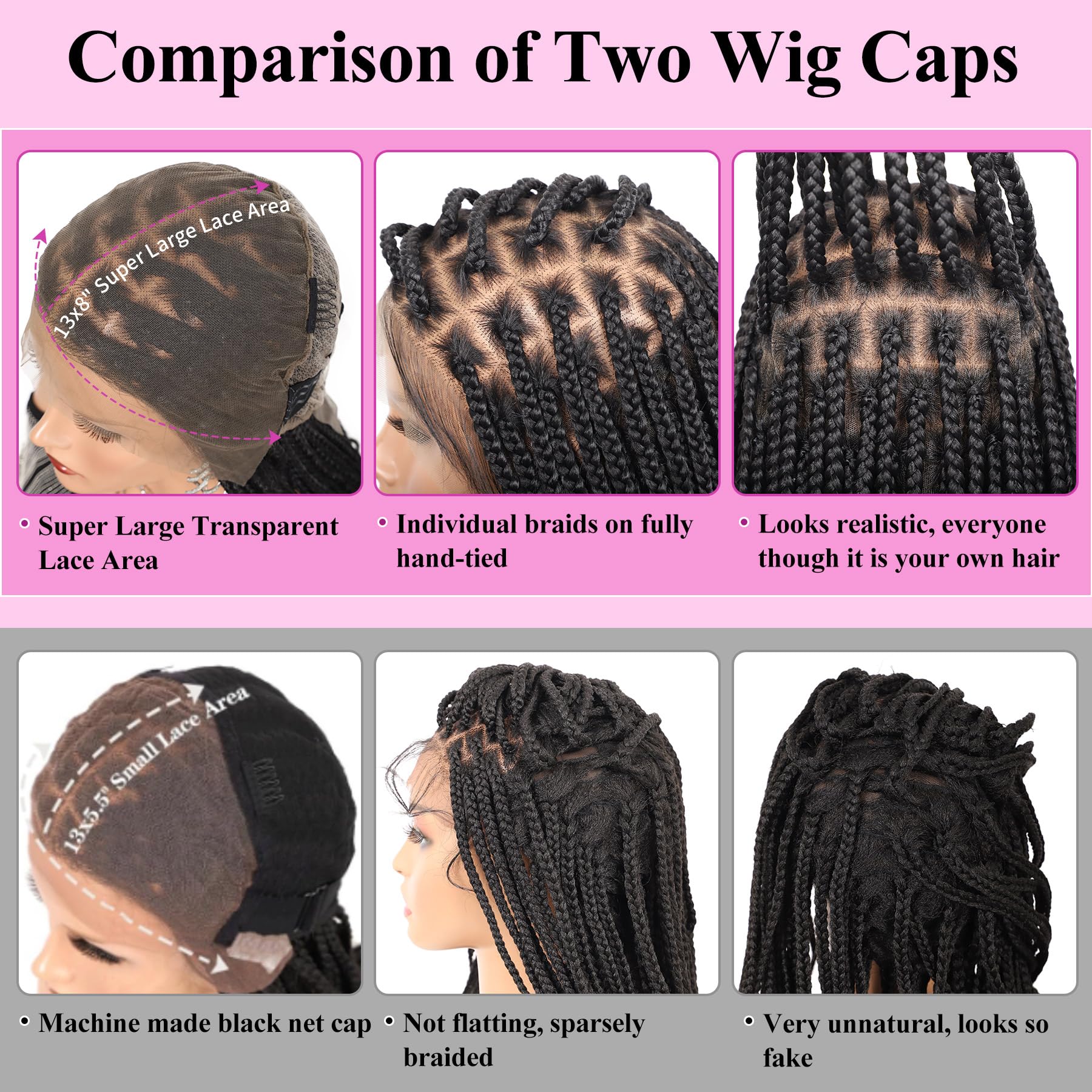 Kalyss 13X8 Hd Lace Front Braided Wigs With Curly Ends For Women Knotless Braided Wigs With Baby Hair Black Braided Wig Human Ha