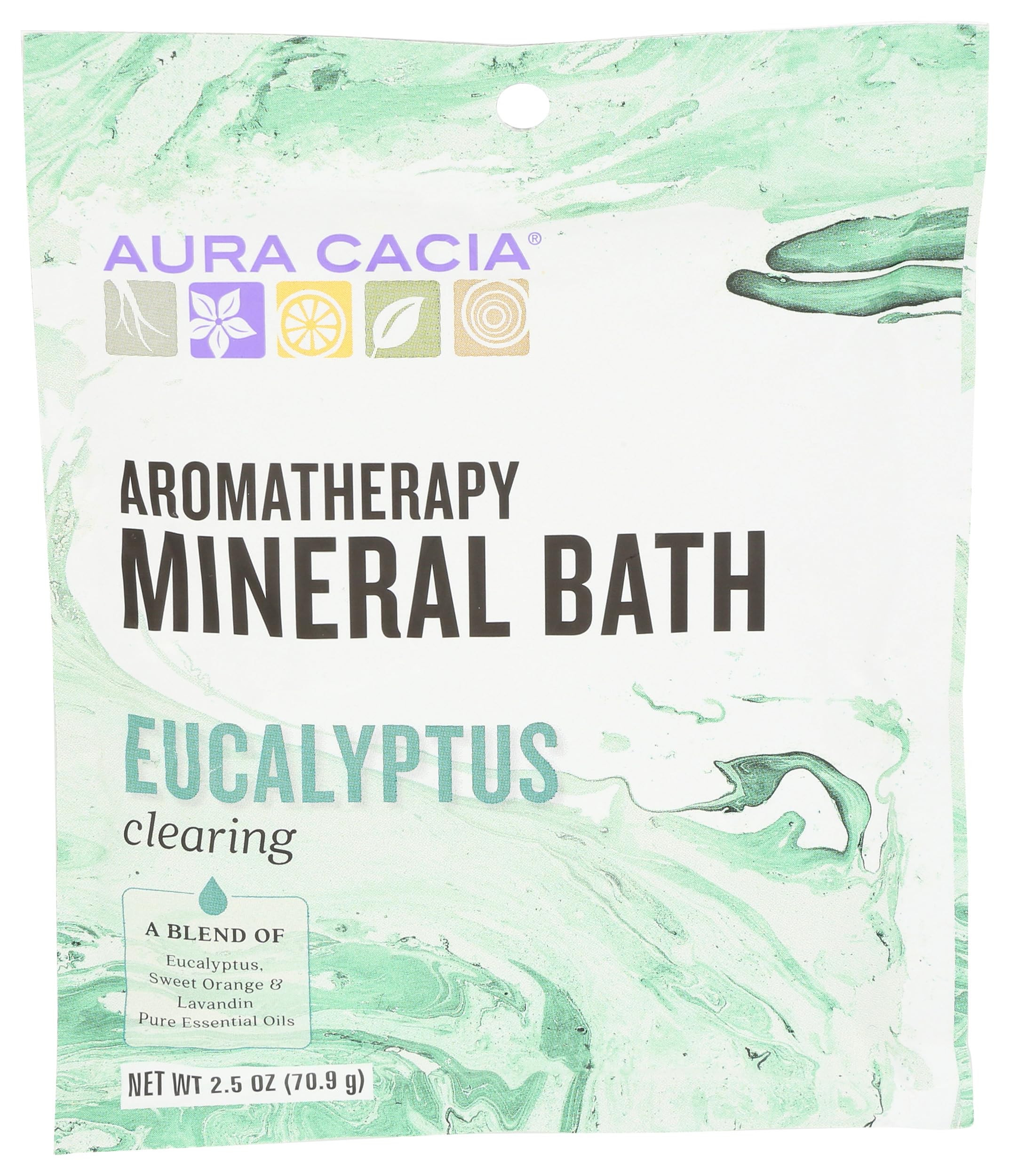 Aura Cacia, Mineral Bath Eucalyptus, 2.5 Ounce
