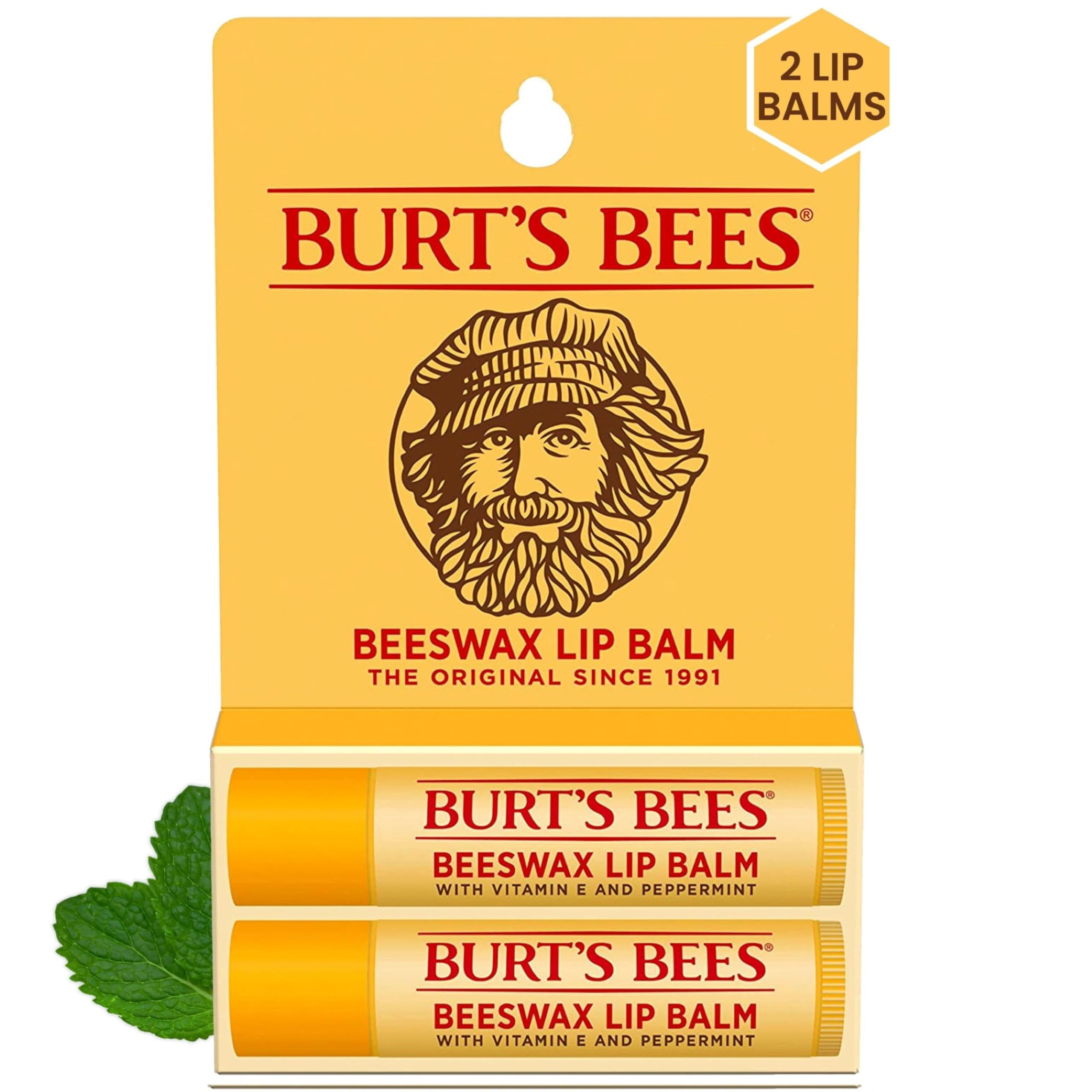 Beeswax Lip Balm Twin Pack By Burt'S Bees For Unisex - 2 X 0.15 Oz Lip Balm