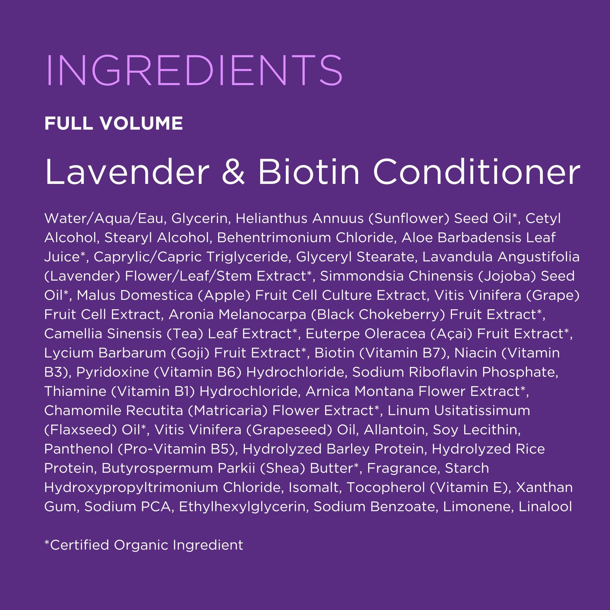 Andalou Naturals Lavender And Biotin Full Volume Conditioner, 11.5 Ounce