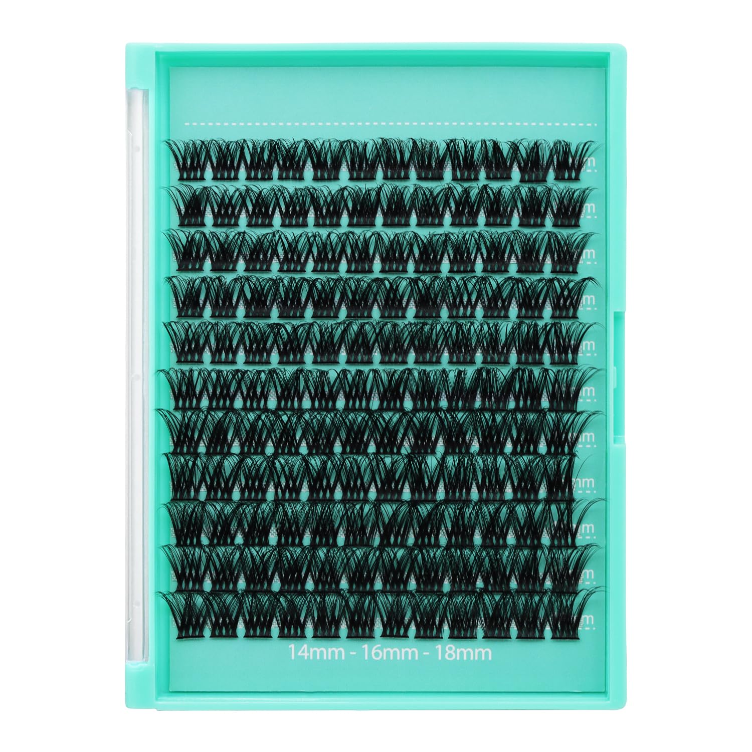 Bodermincer 132 Cluster 14-16-18mm Mixed Length Black Lash Cluster Eyelash Extension Natural 3D Russian Volume Faux 3D Effect Gl