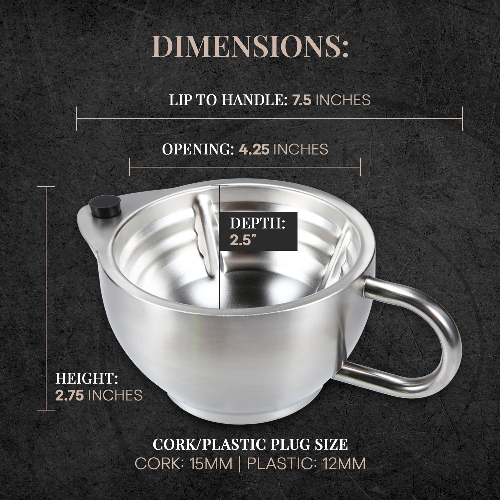 Silver Fox Shaving Scuttle Mug Kit - Shaving Bowl With Shavette, Shave Soap, Shave Brush, Stainless Steel Scuttle Shaving Mug, K